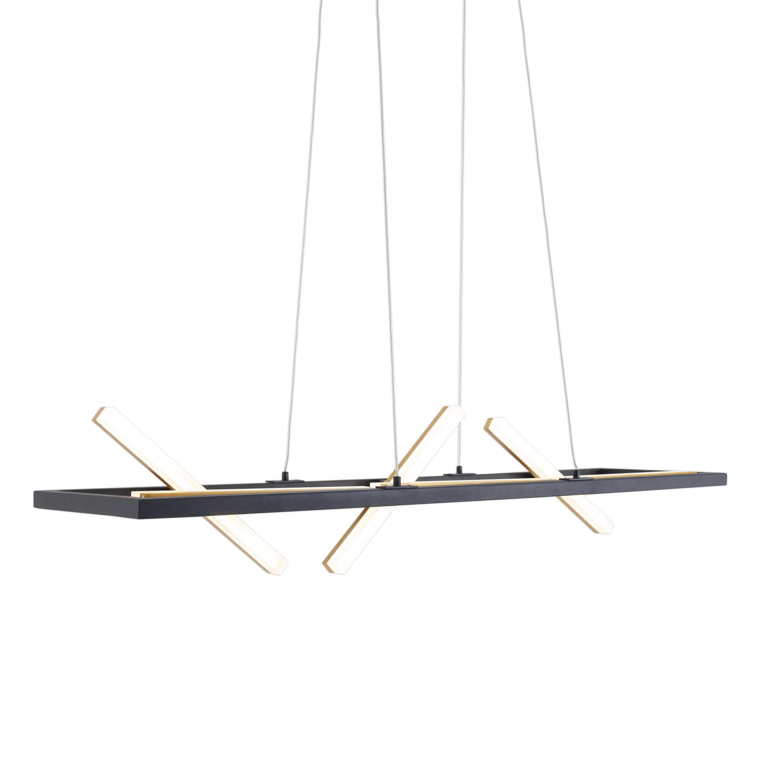 LED Pendelleuchte "CADICE" l: 100cm gold