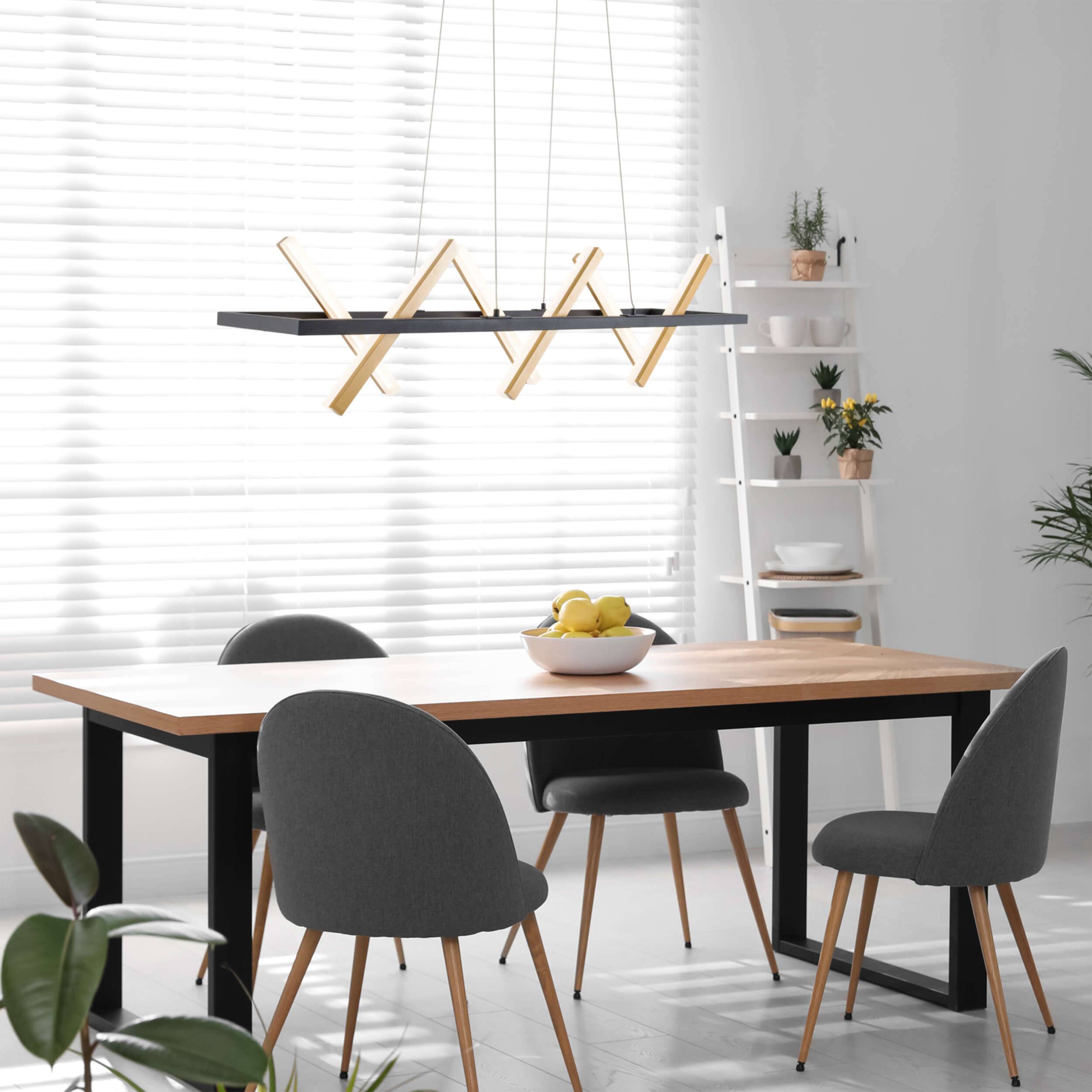 LED Pendelleuchte "CADICE" l: 100cm gold