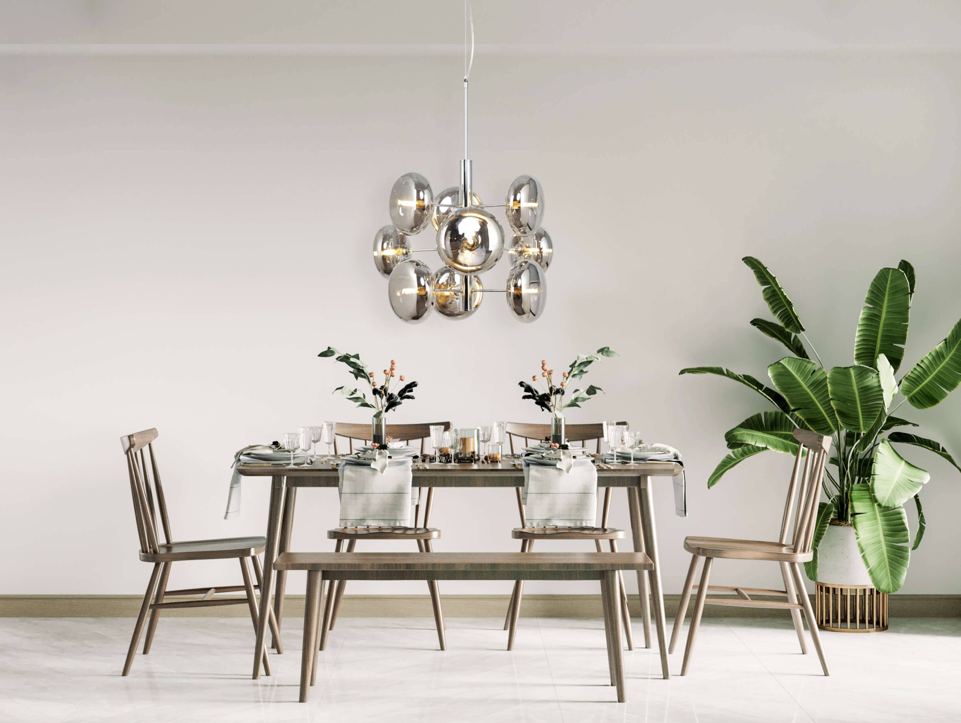 Pendelleuchte "ORION" D: ca. 53 cm smoky