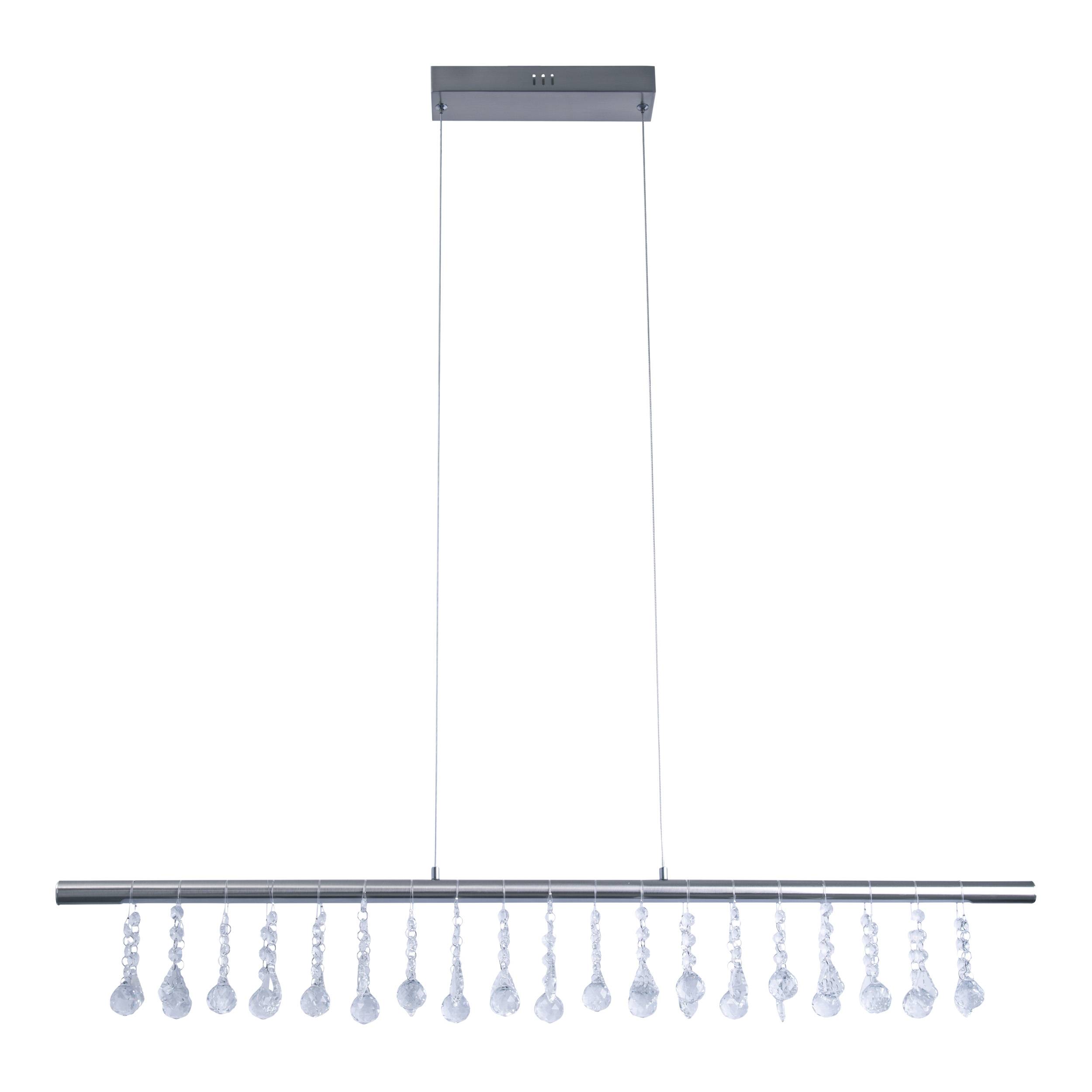 LED Pendelleuchte "NOBILIS" L: ca. 100 cm - satin-nickel