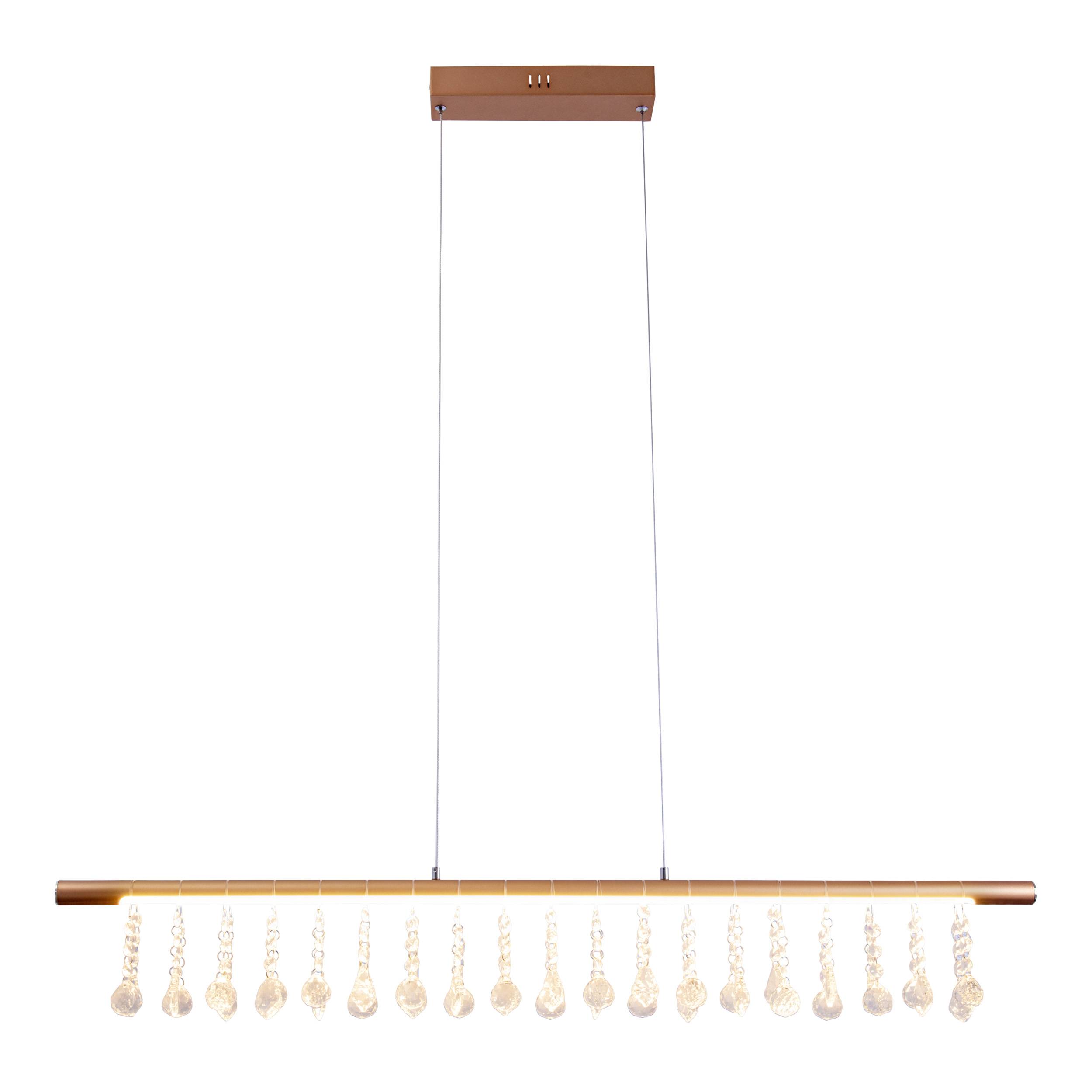 LED Pendelleuchte "NOBILIS" L: ca. 100 cm - gold