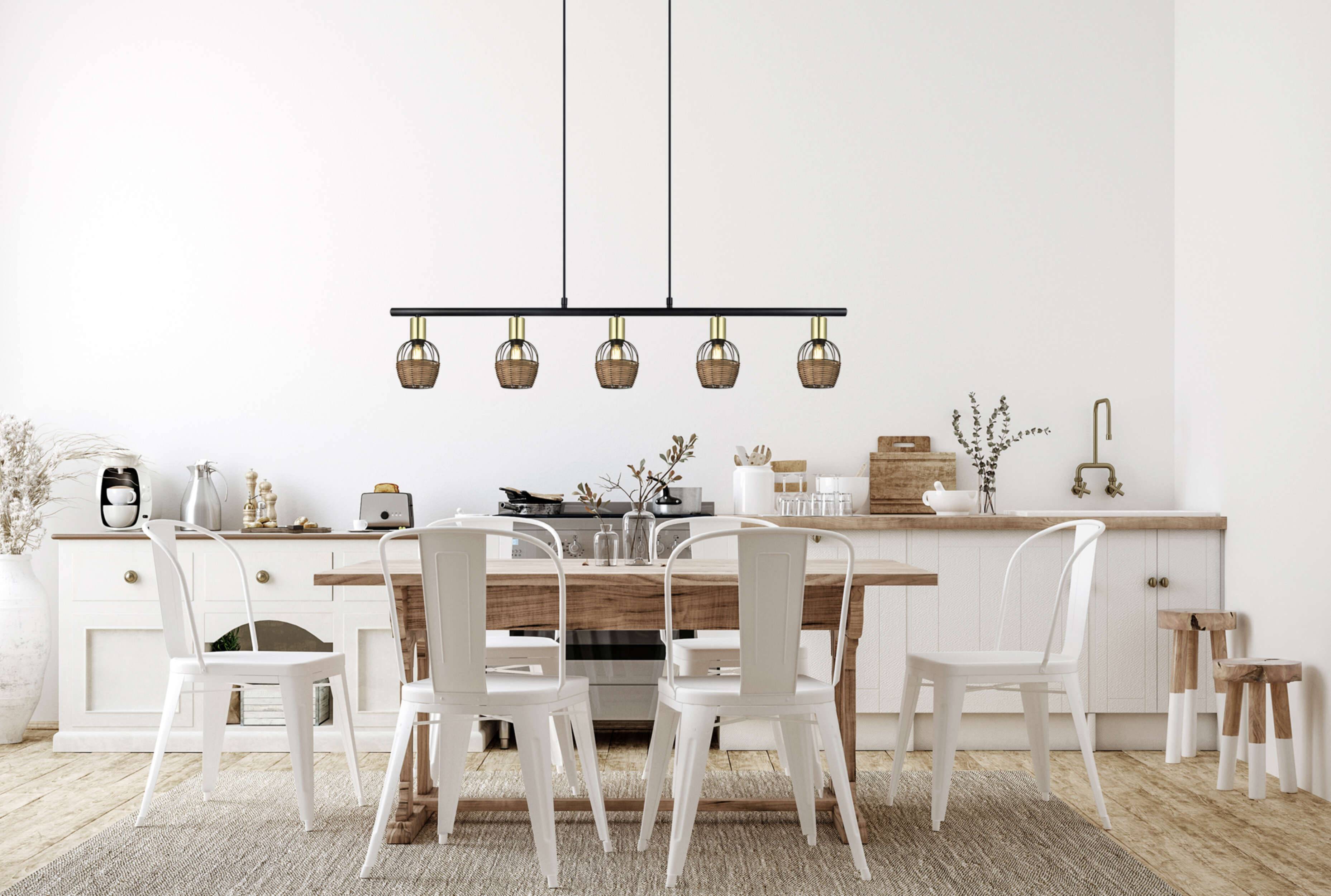 5er Pendelleuchte "CORBIS" L: 100 cm