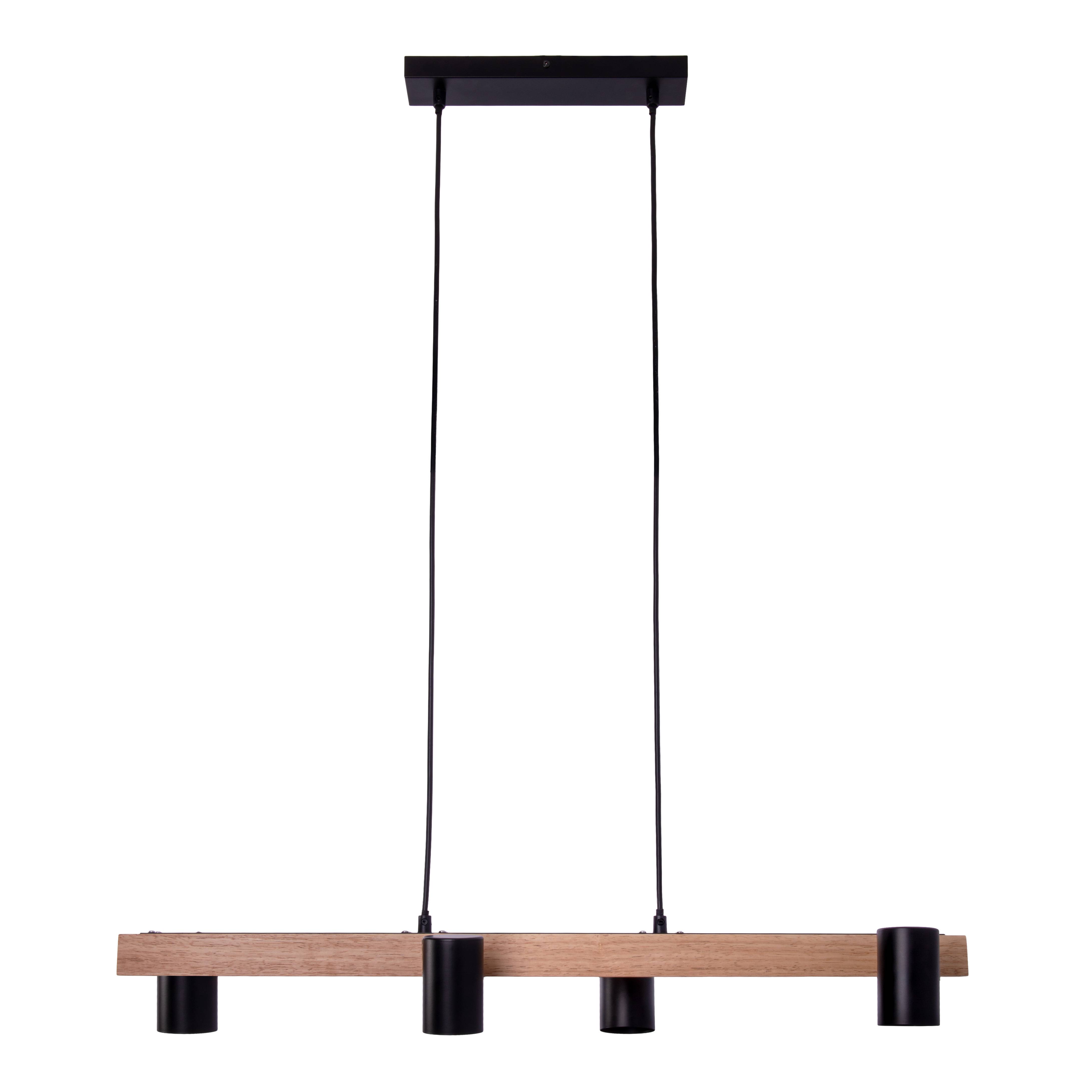 4er Pendelleuchte "FRIDA" schwarz