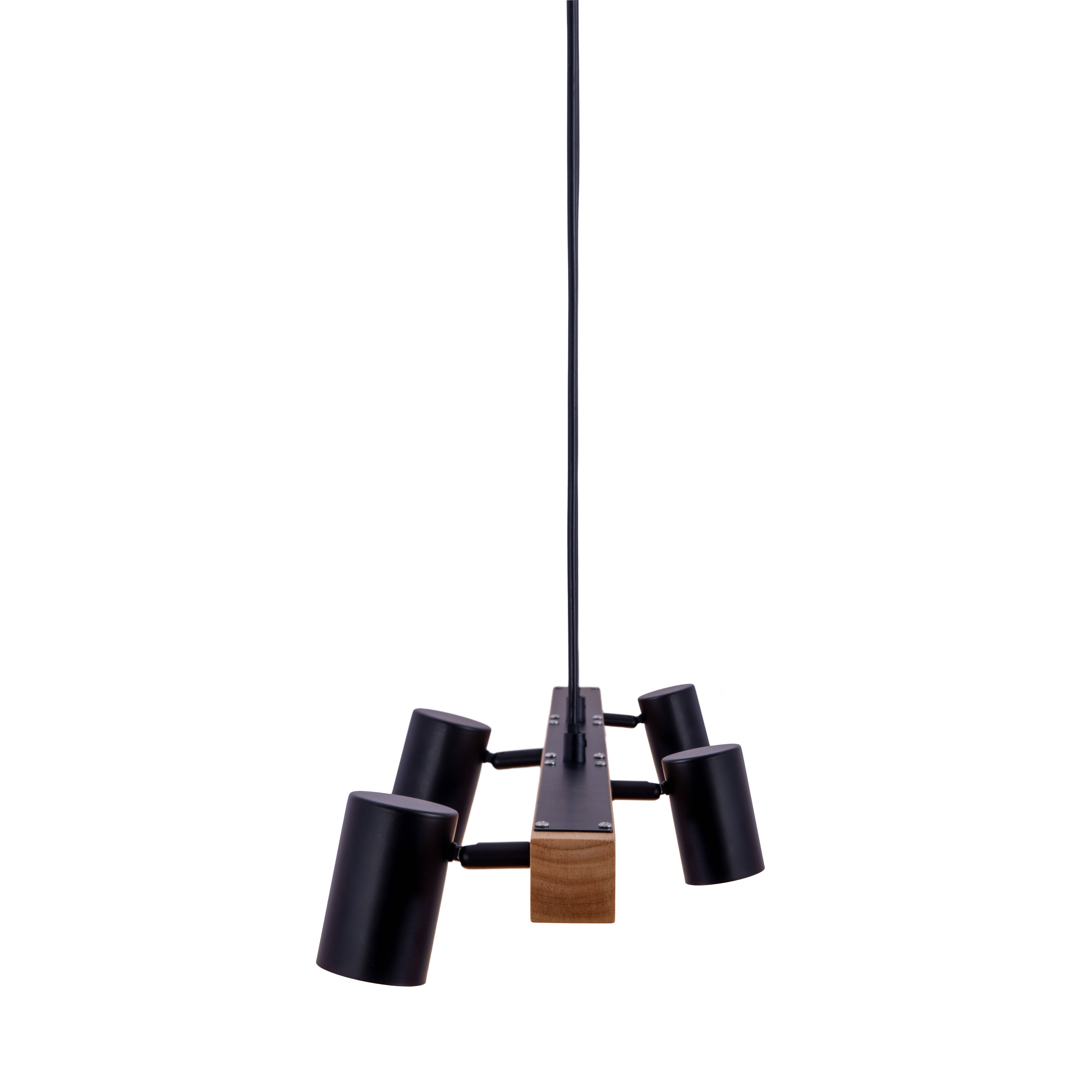 4er Pendelleuchte "FRIDA" schwarz