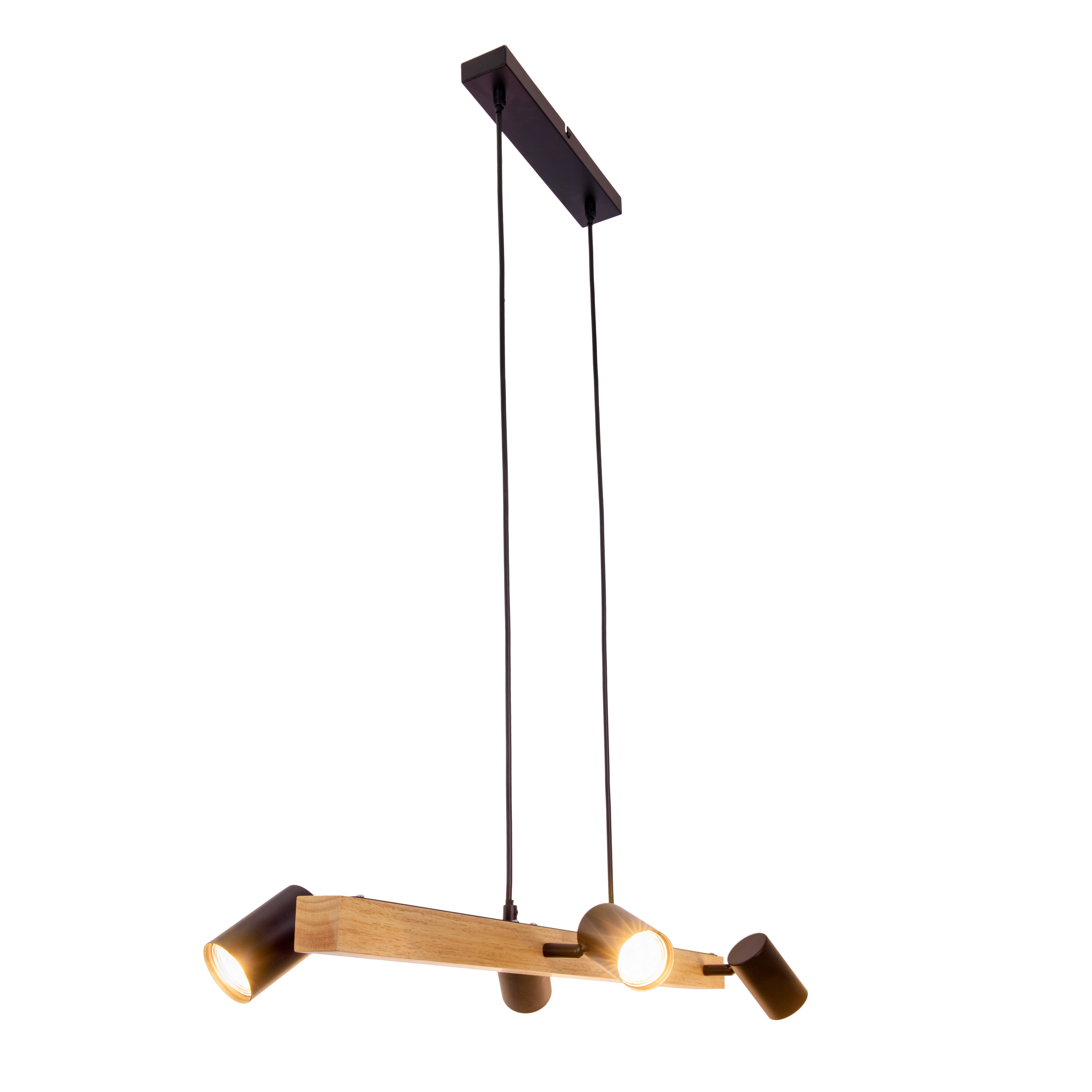 4er Pendelleuchte "FRIDA" schwarz