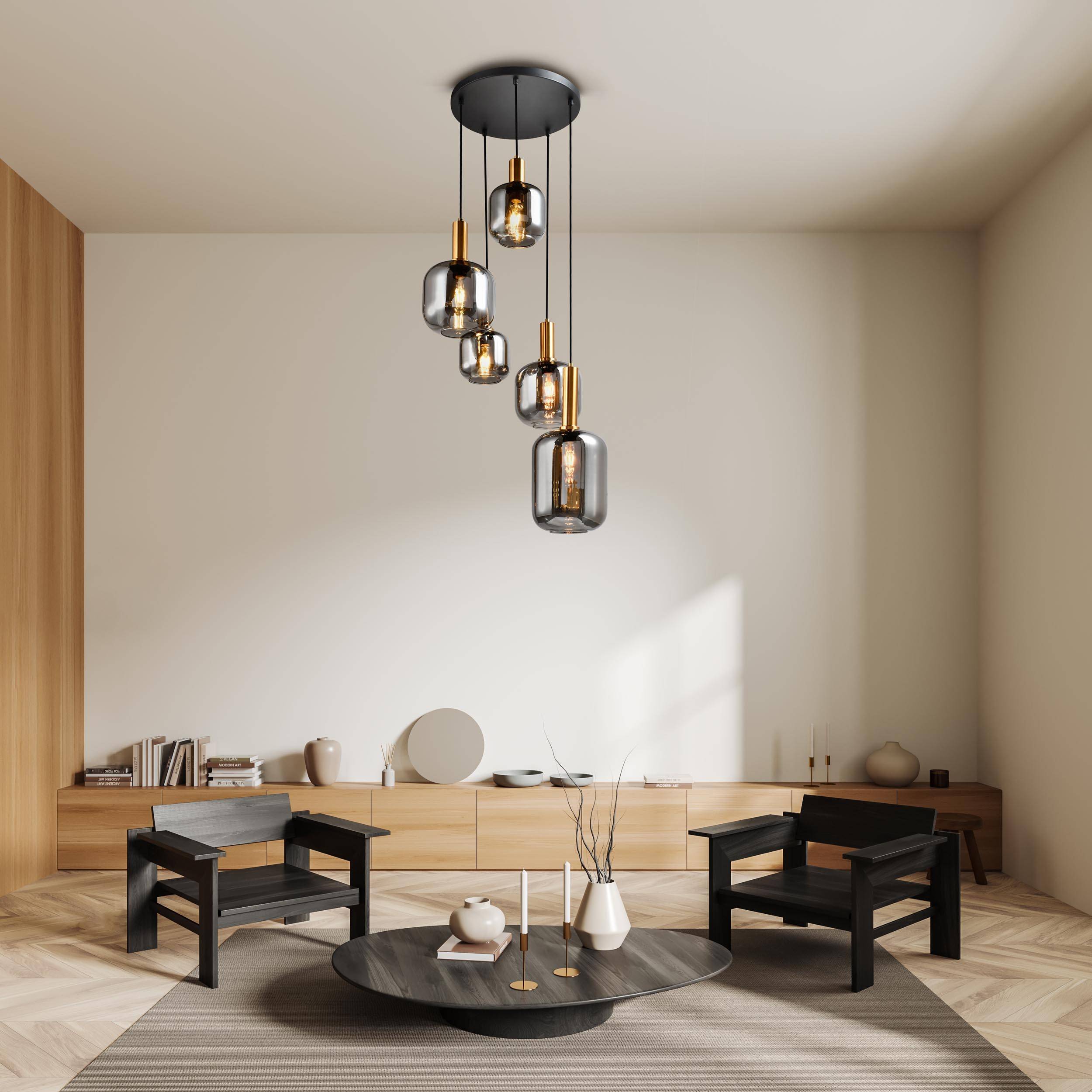 5er Pendelleuchte "FUMO"