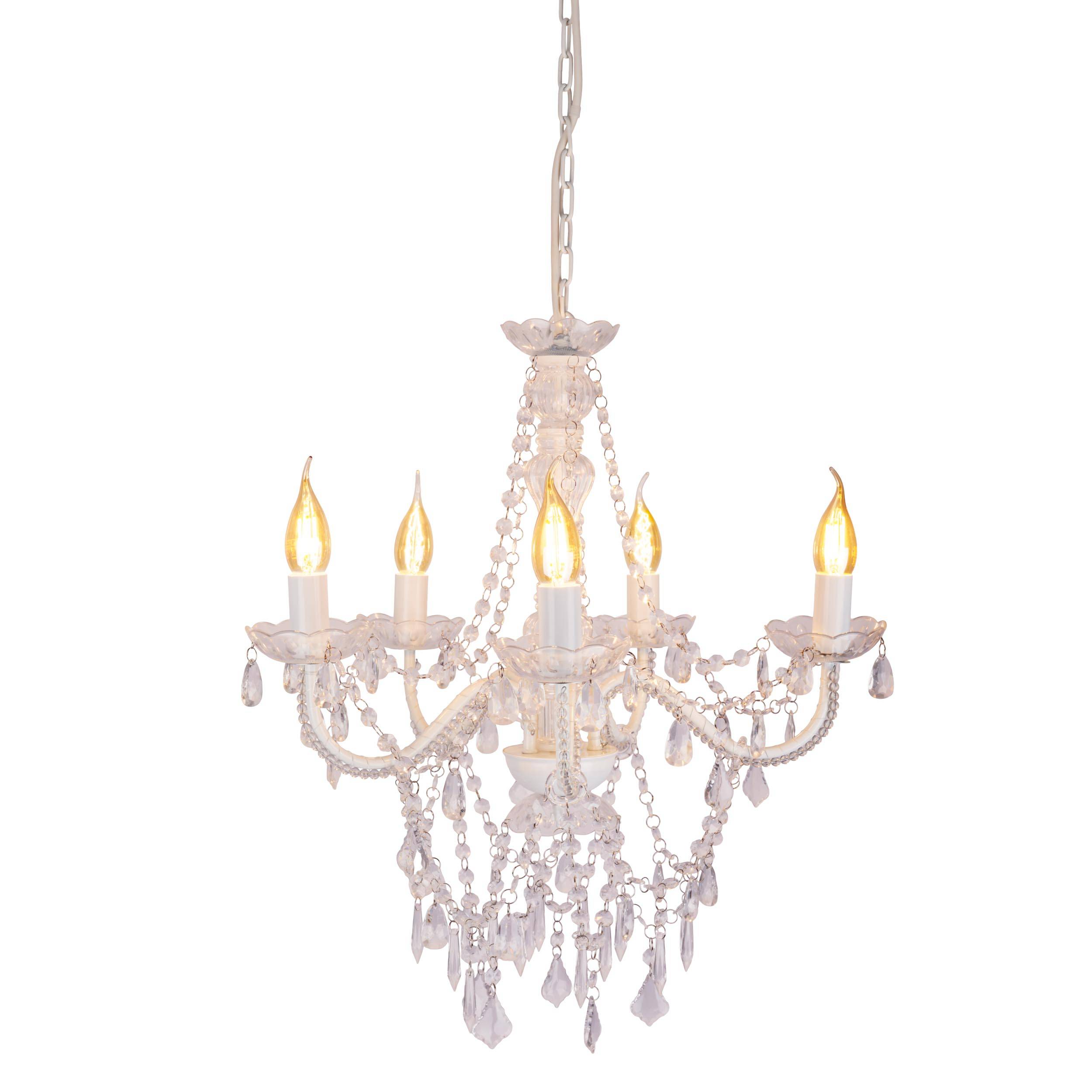 5er Krone "CECILIA" D: 52 cm weiß