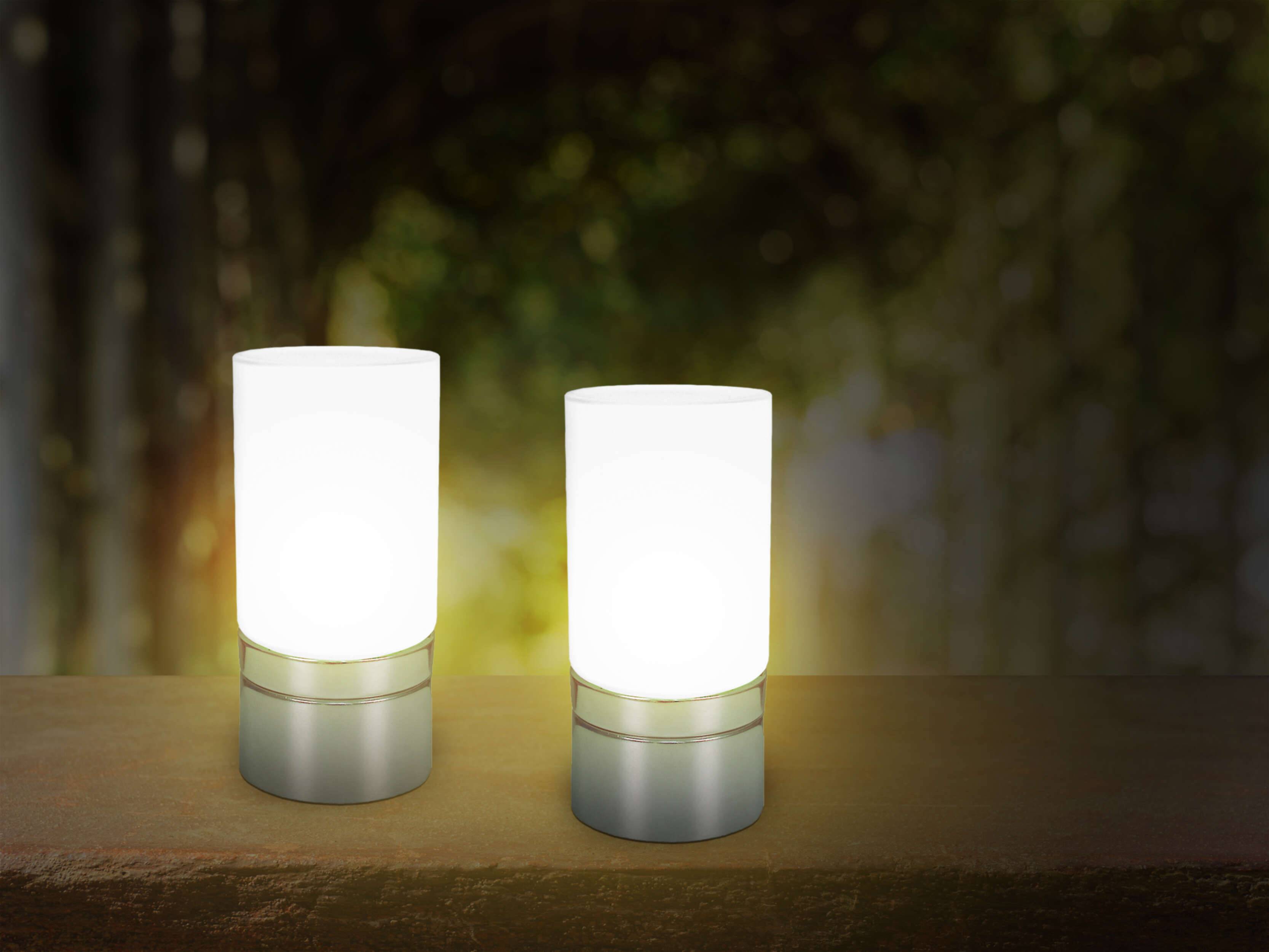 2er-Set LED-Deko-Glastischleuchte