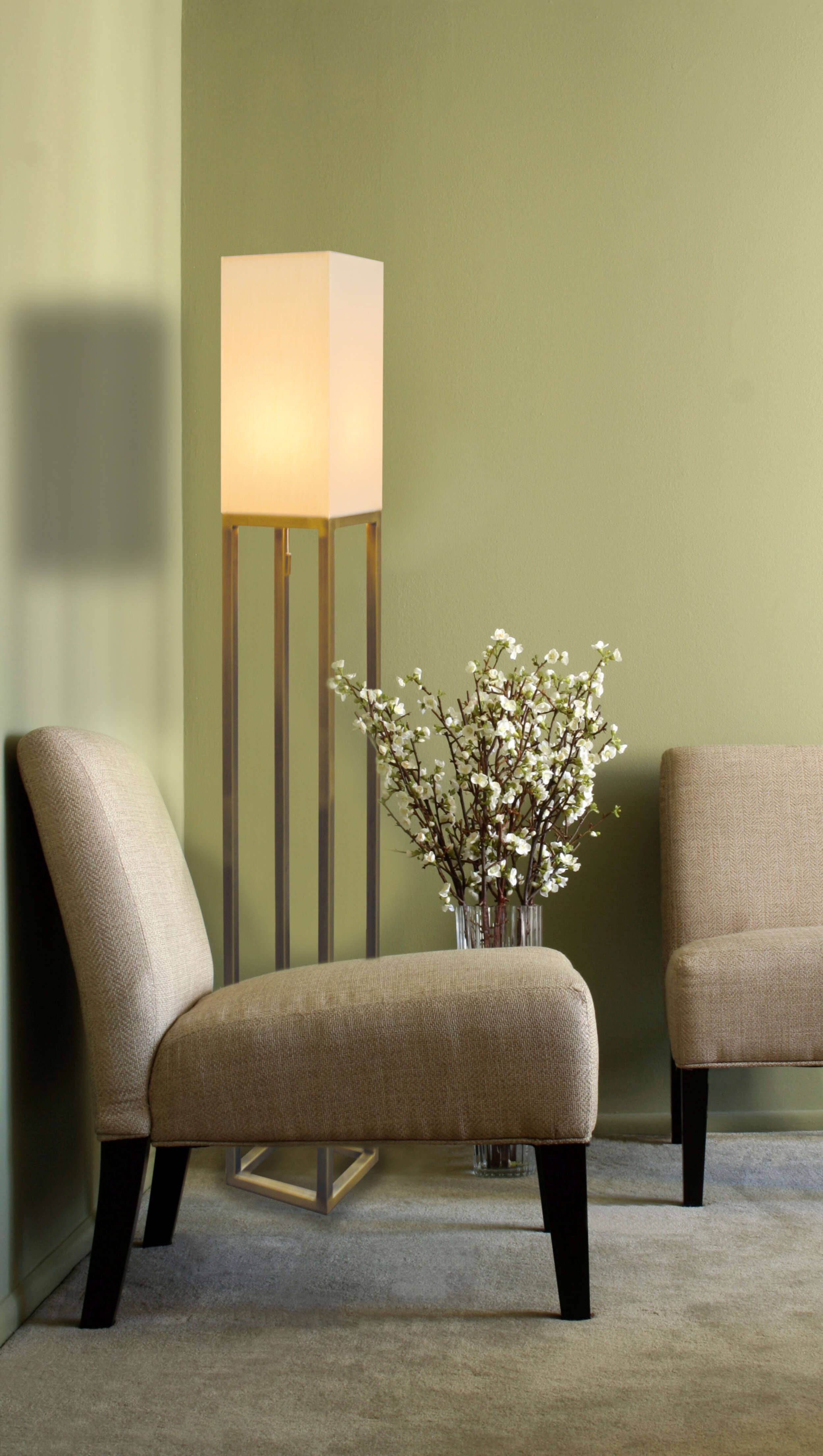 Stehleuchte h: 150cm beige "ALFA"