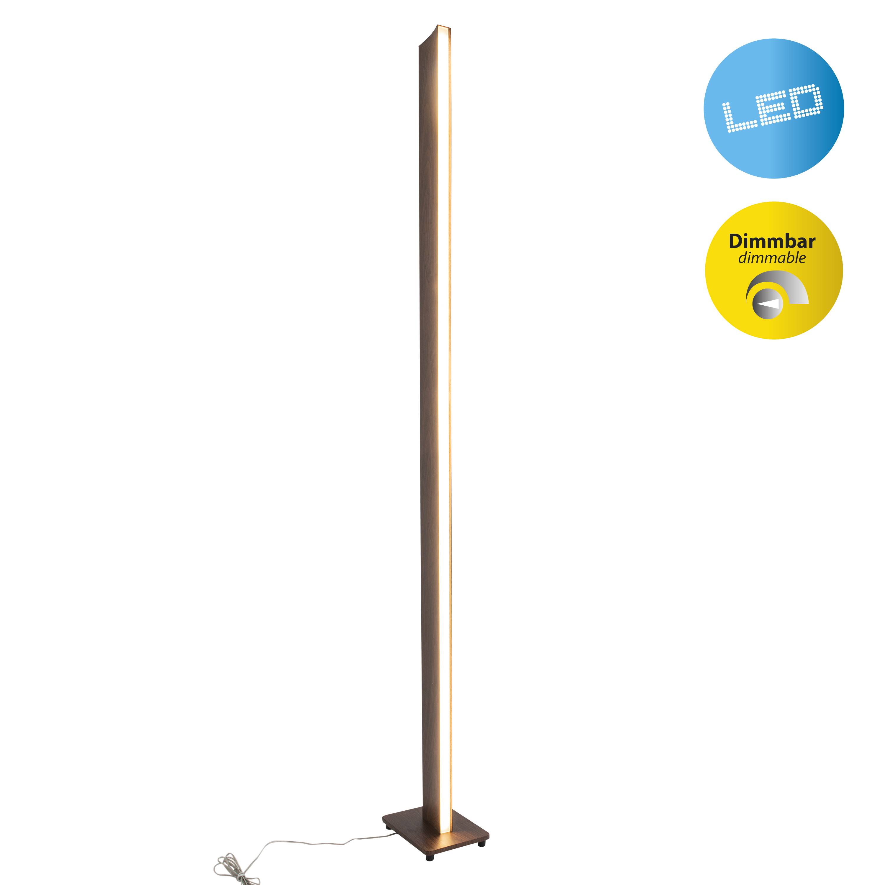 LED Stehleuchte "MADERA" h: 152cm natur