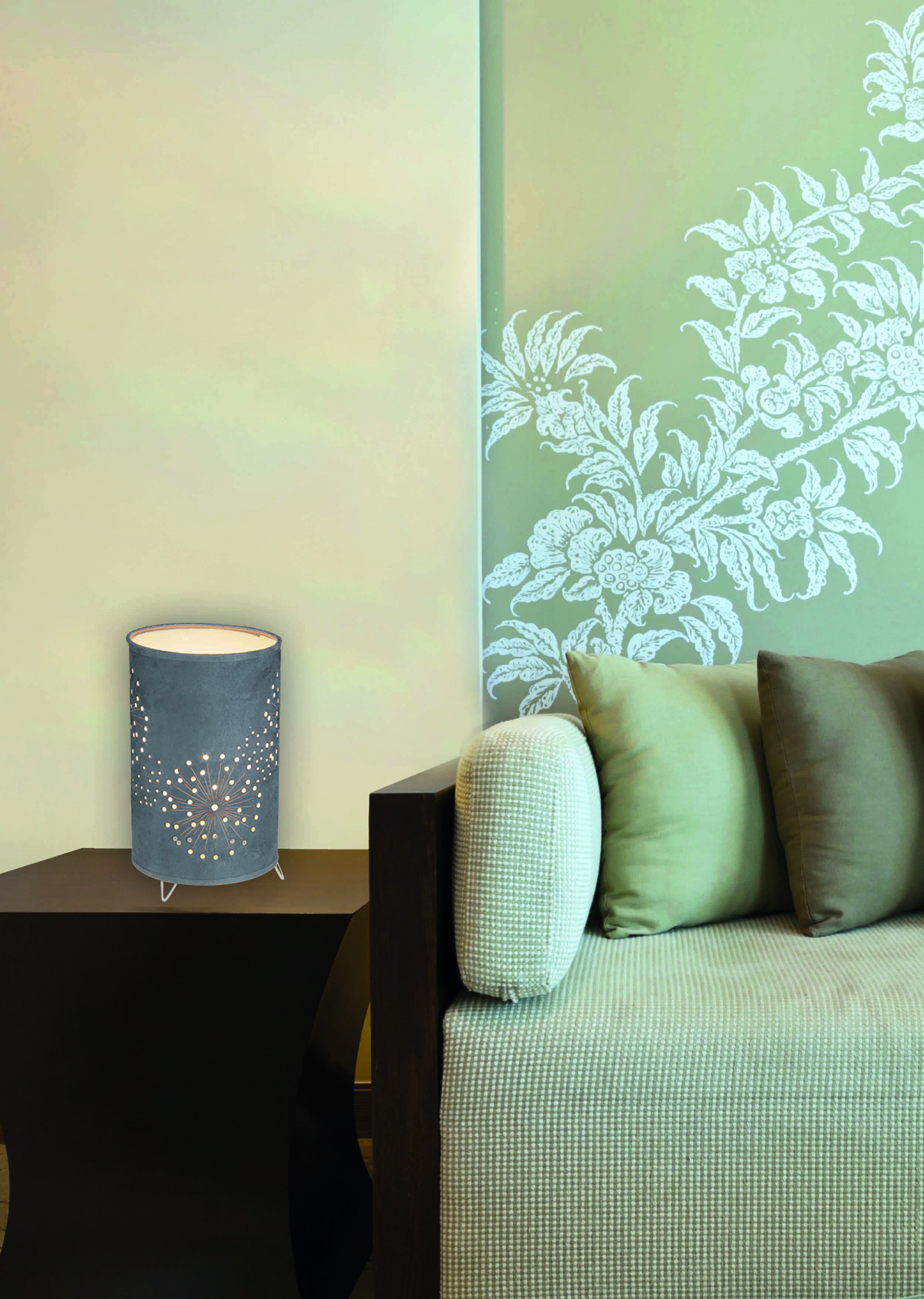 Stoff-Tischleuchte H:25cm "AURONA"