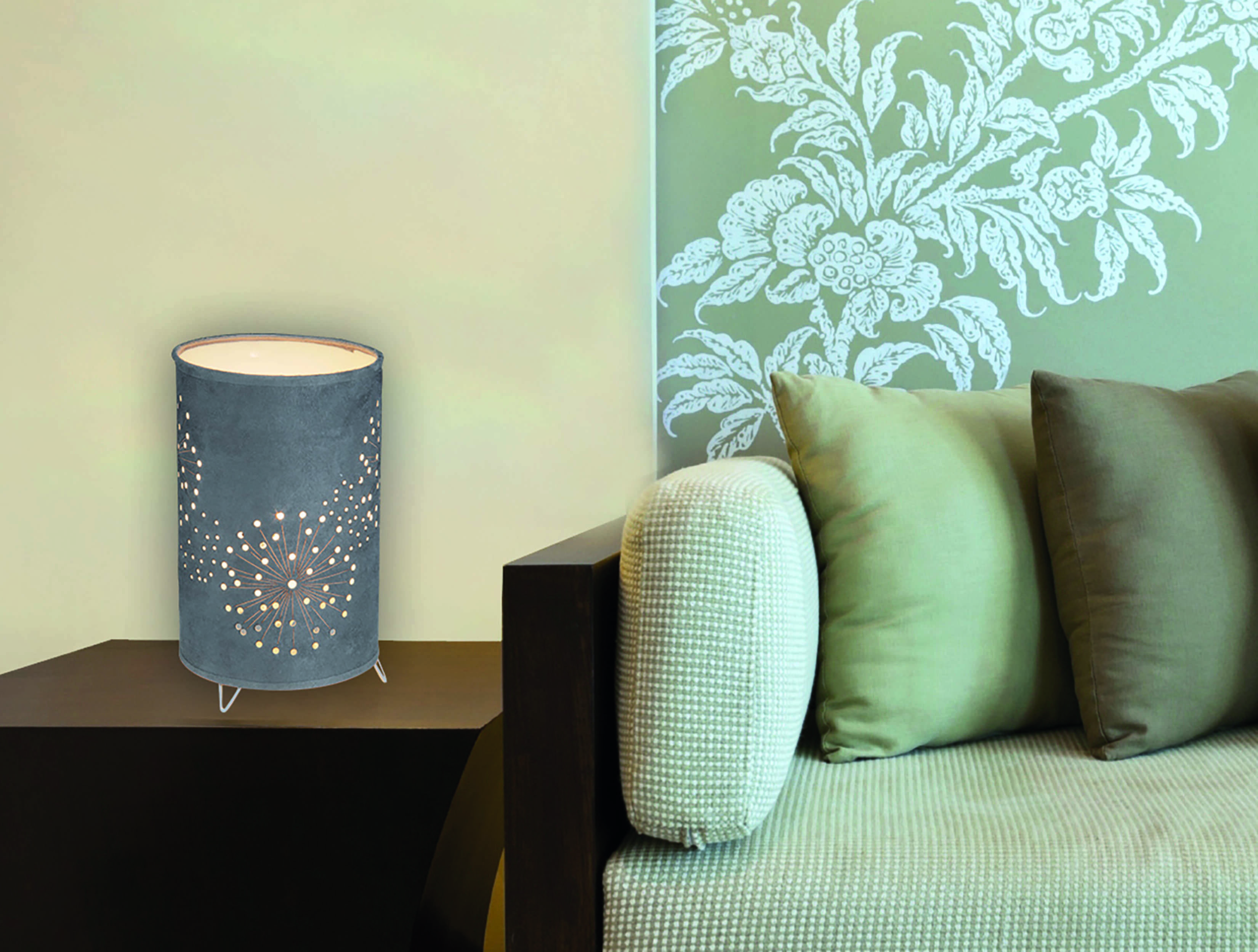 Stoff-Tischleuchte H:25cm "AURONA"