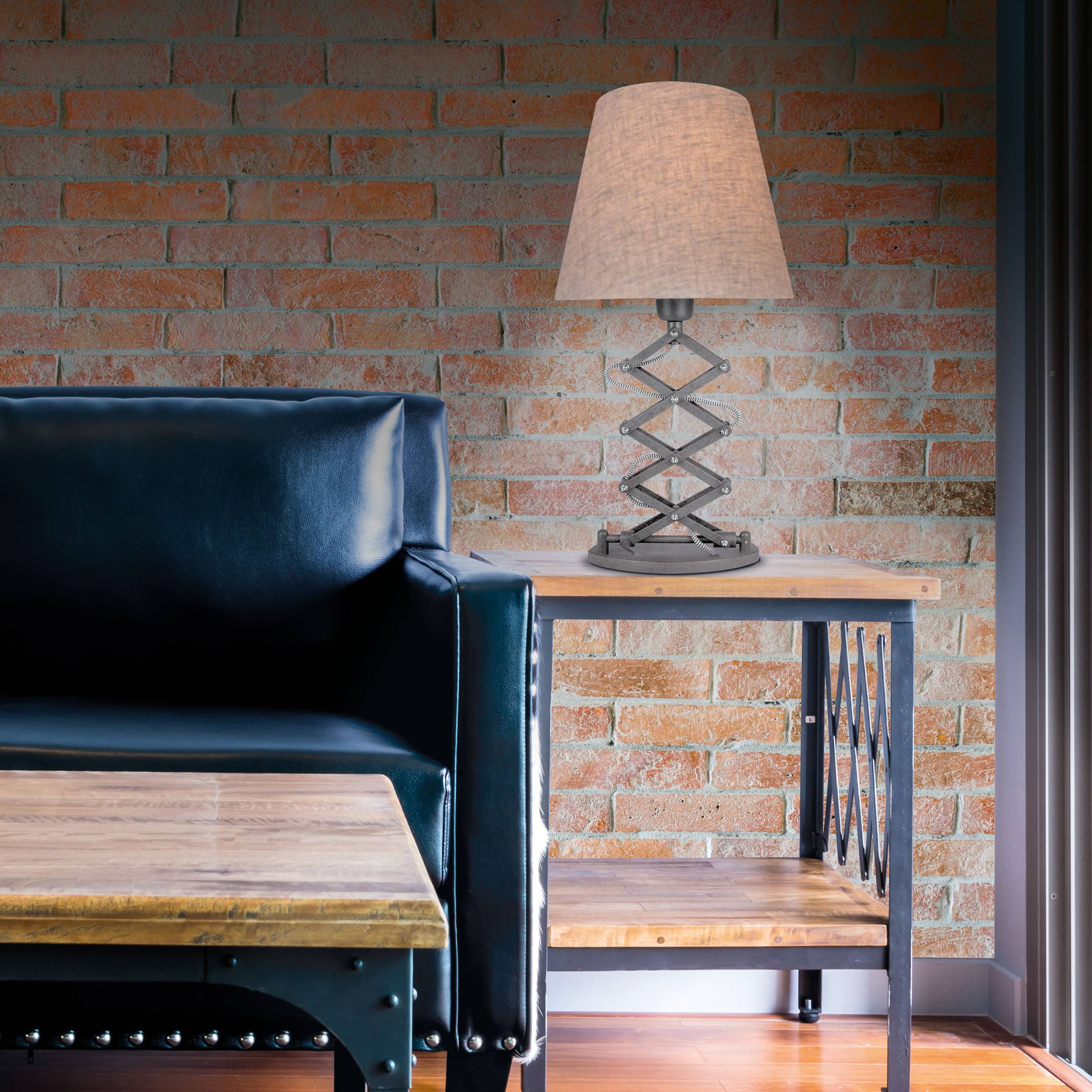 Scherentischleuchte "ADRIENNE" h: 71cm natur