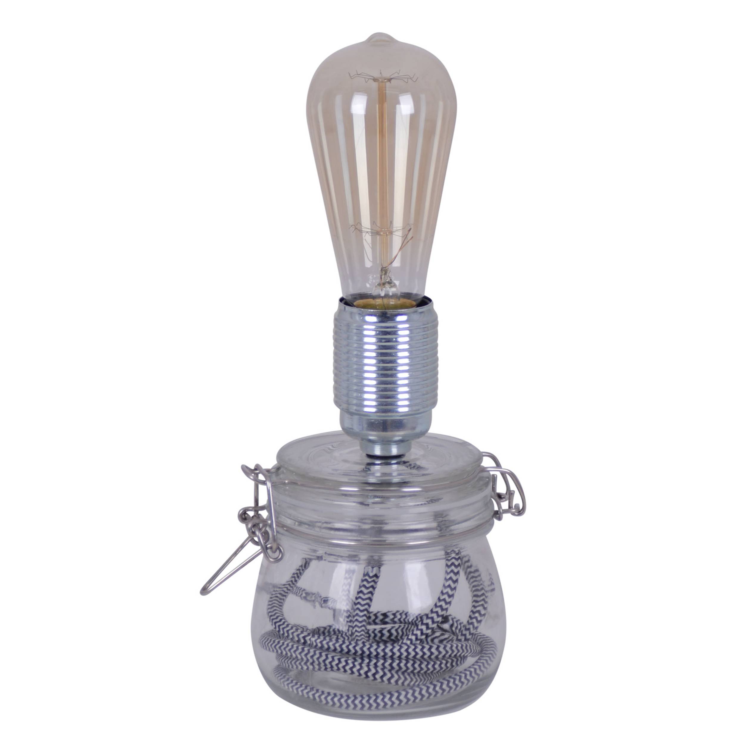 LED Glas-Tischleuchte "Max" h: 11cm klar incl. Leuchtmittel