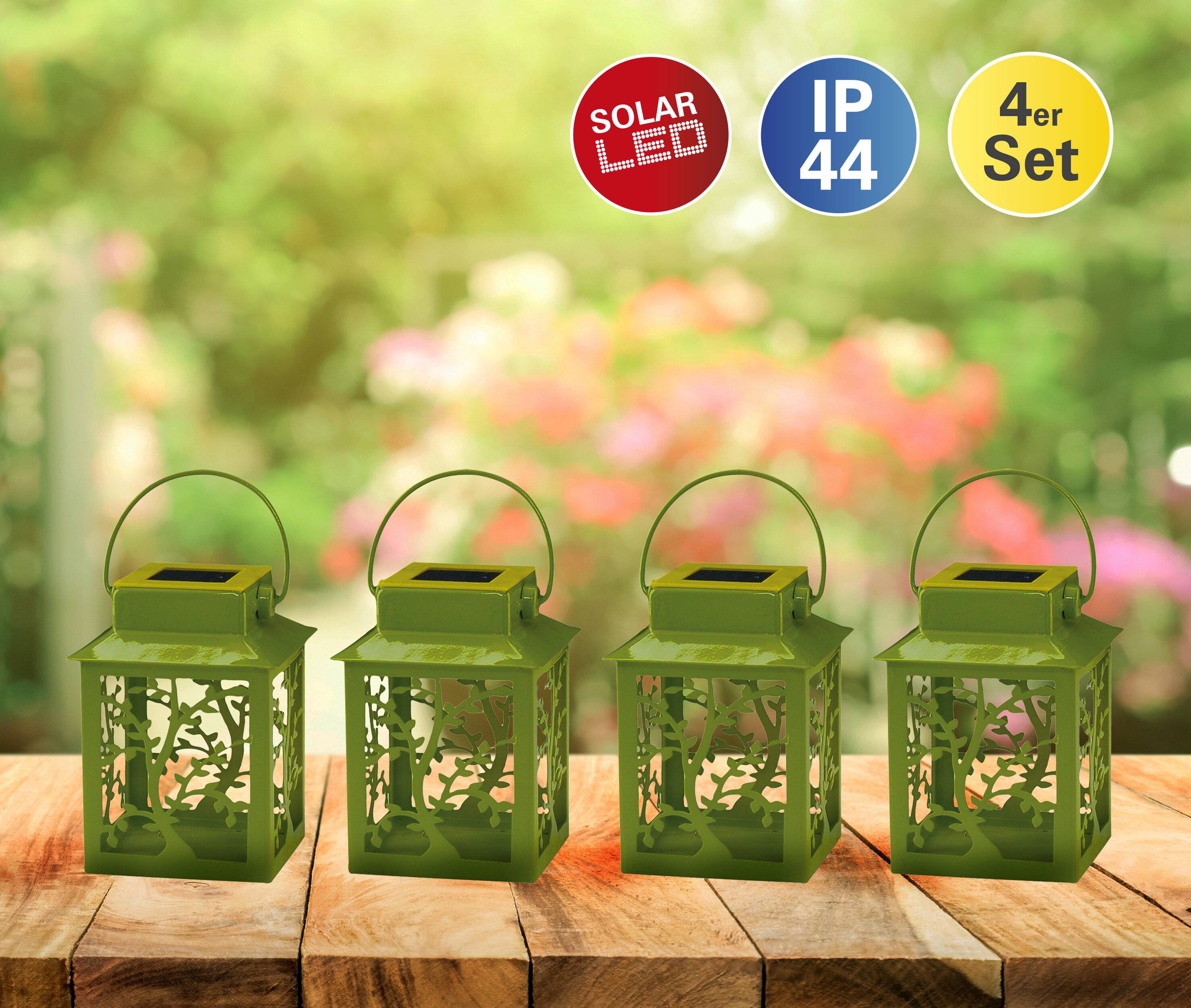 4er Set Deko Außenleuchte "Laterne"
