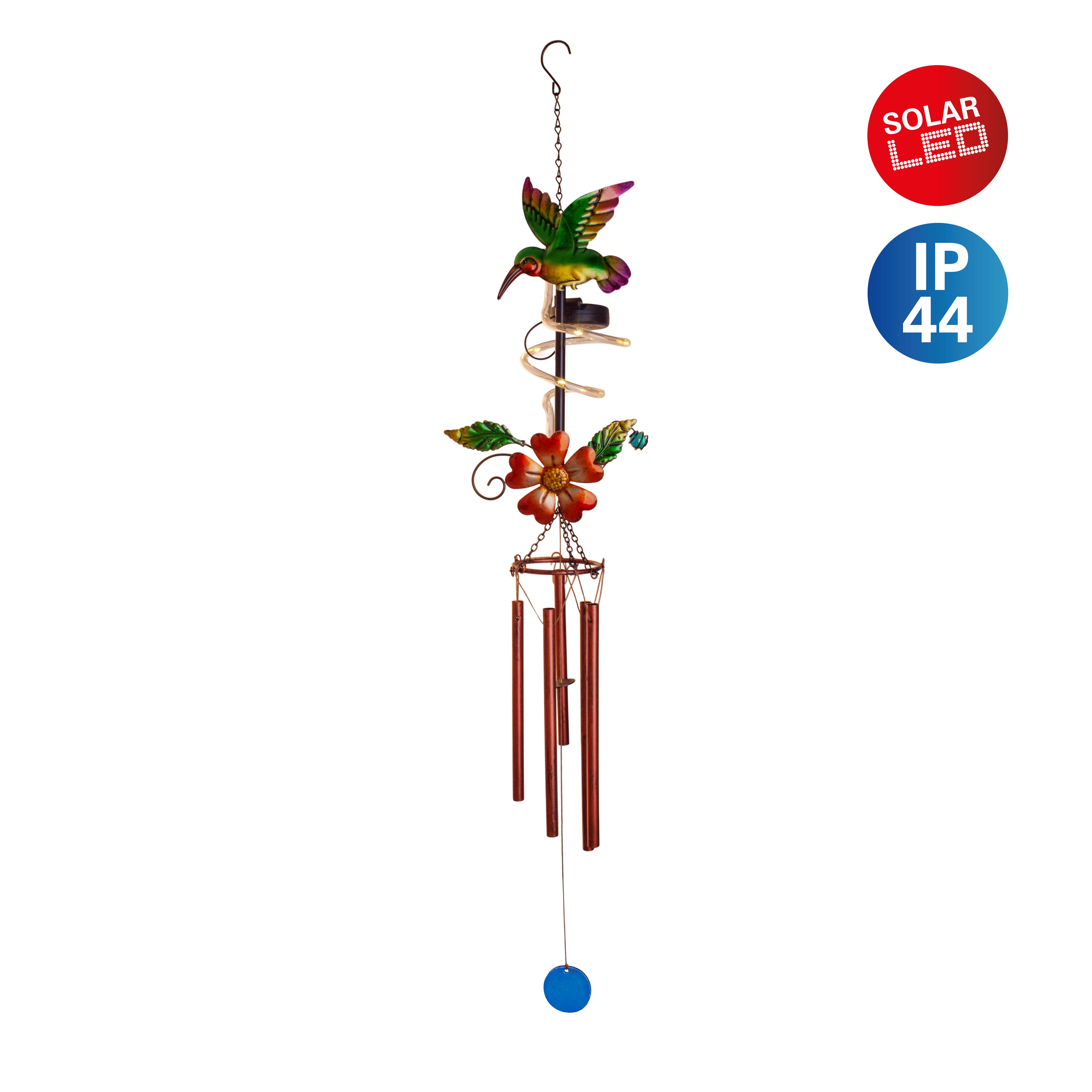 LED Solarleuchte / Windspiel "COLIBRI"