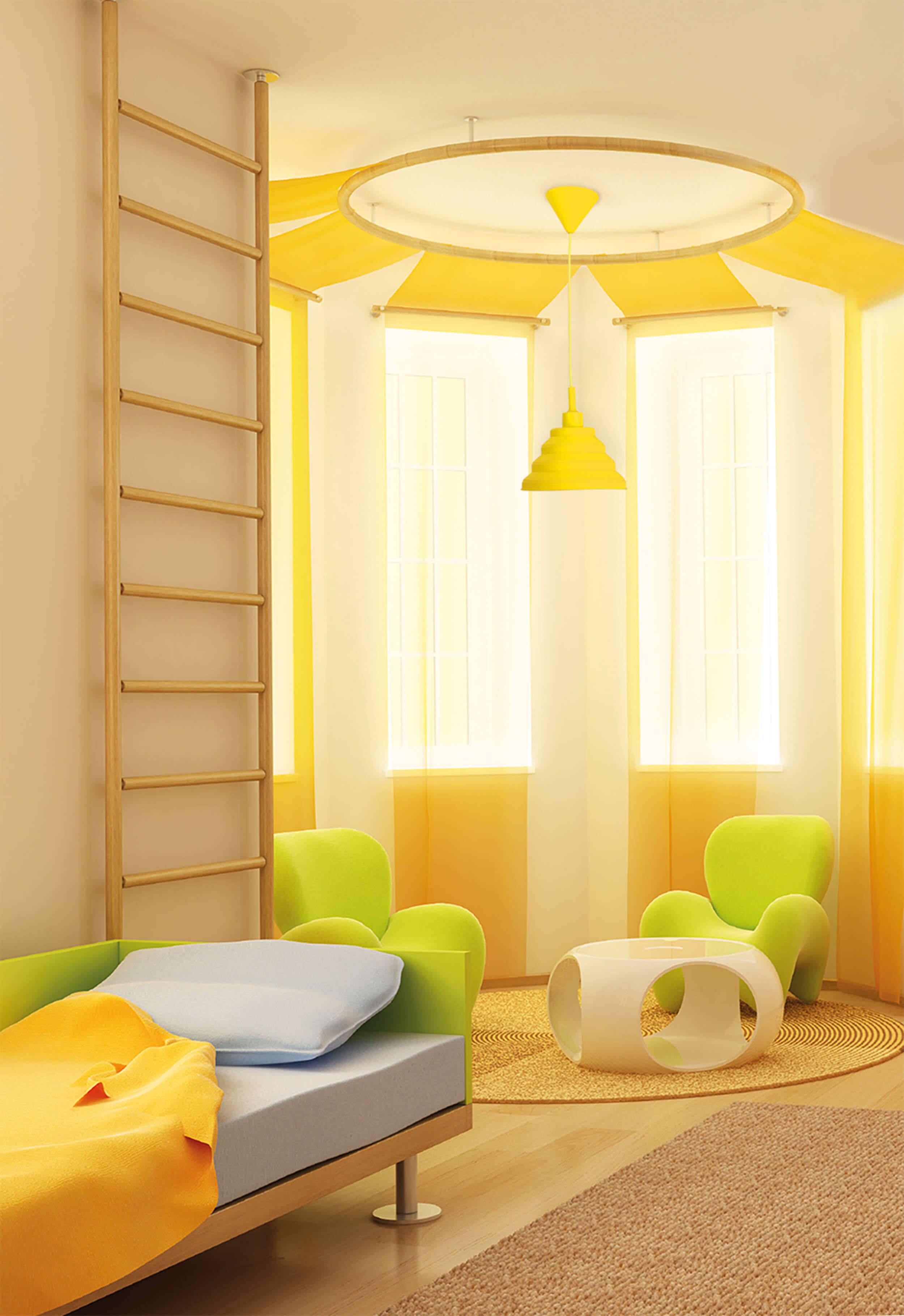 Pendelleuchte "CARA" in gelb