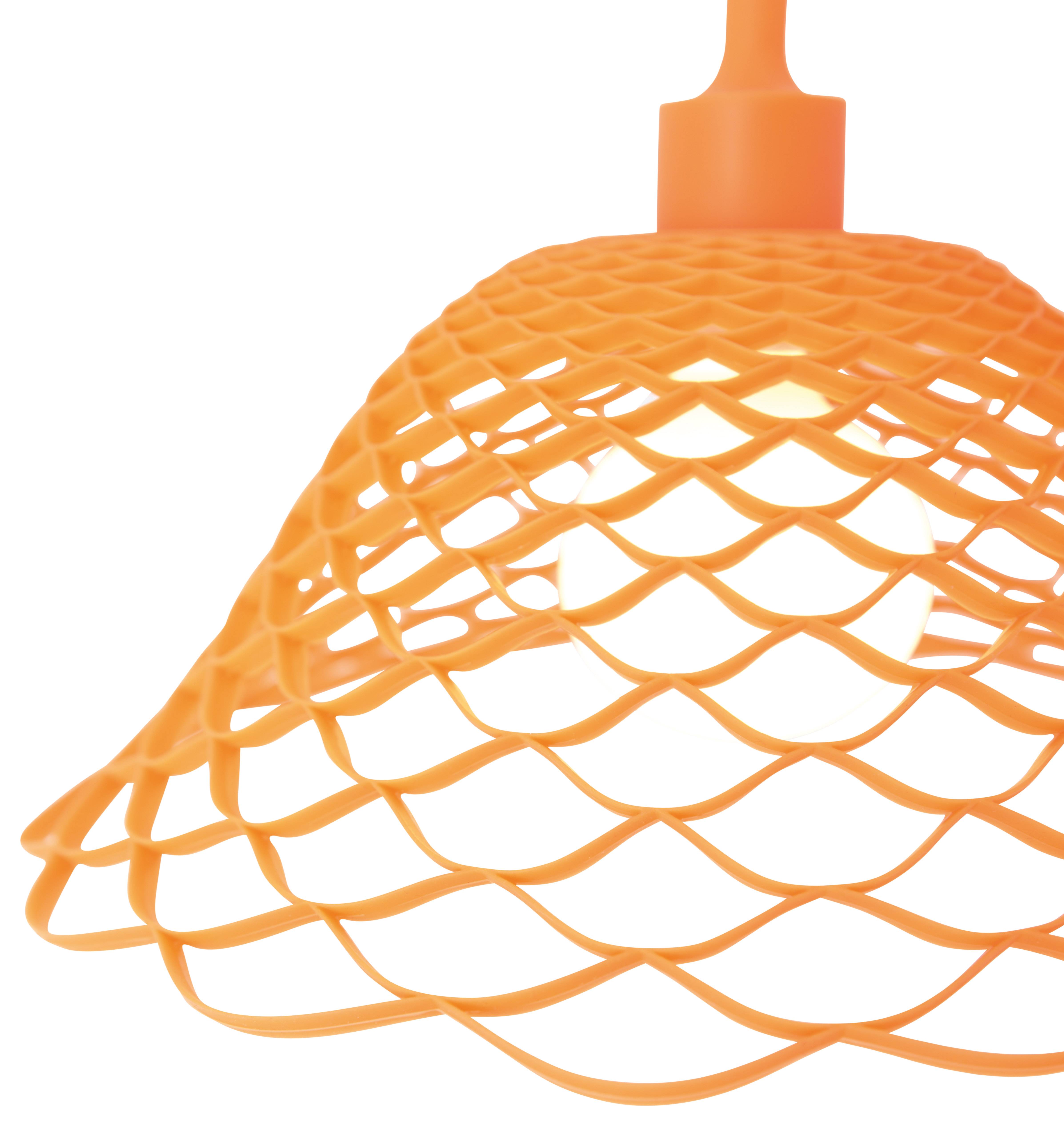 Silikon-Pendelleuchte "Cera" in orange