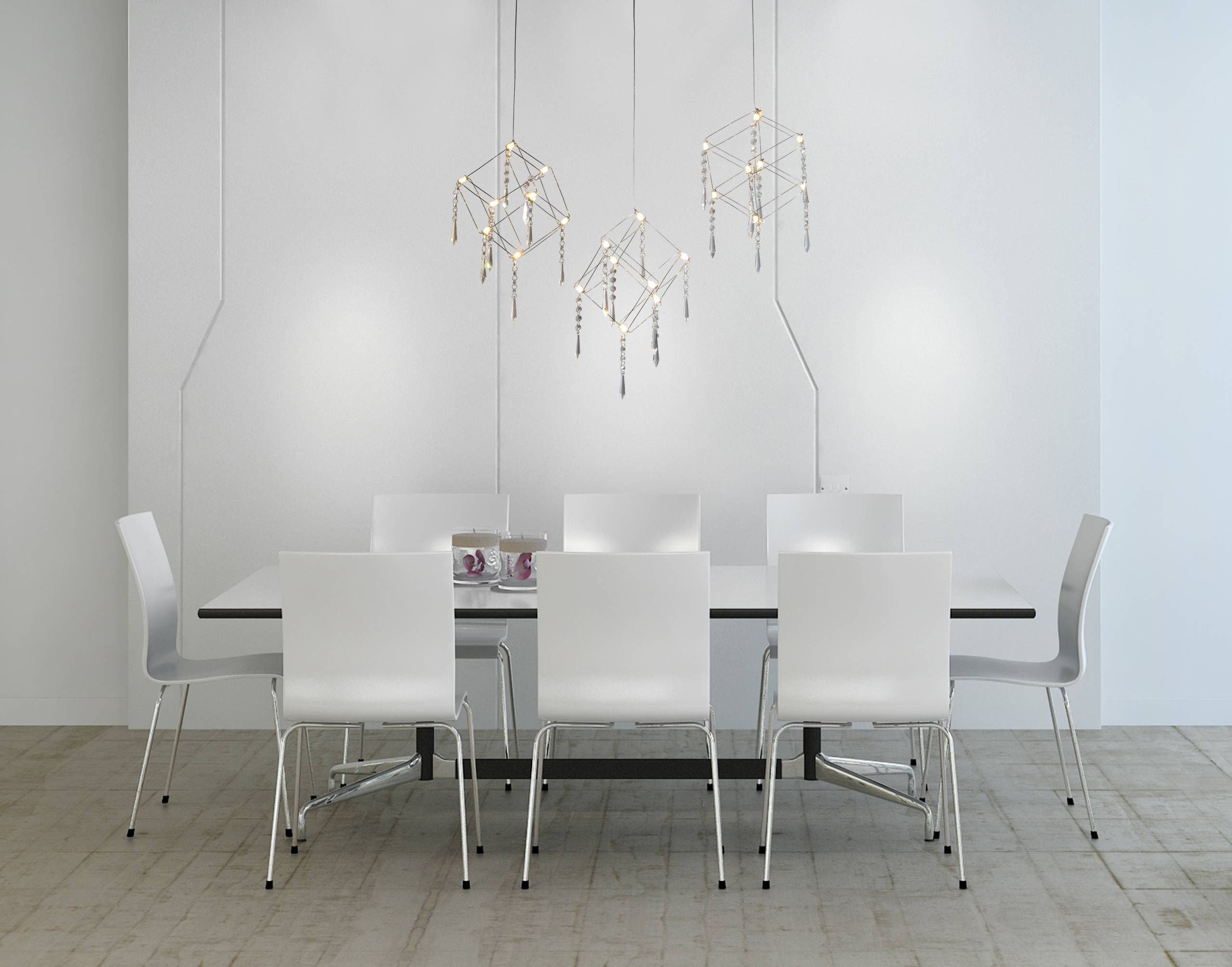 LED Pendelleuchte "ARANEUS" chrom