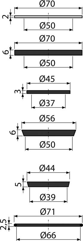 Alcadrain Dichtungssatz für Spülbeckensiphons