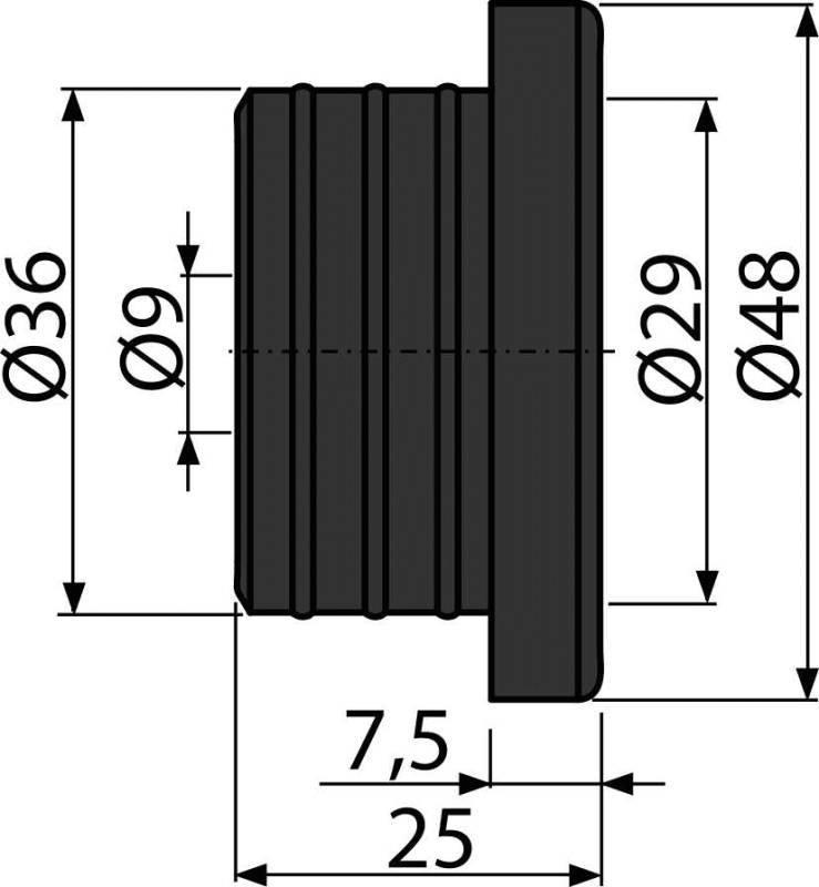 Alcadrain S0688-ND Gumminippel 36/10