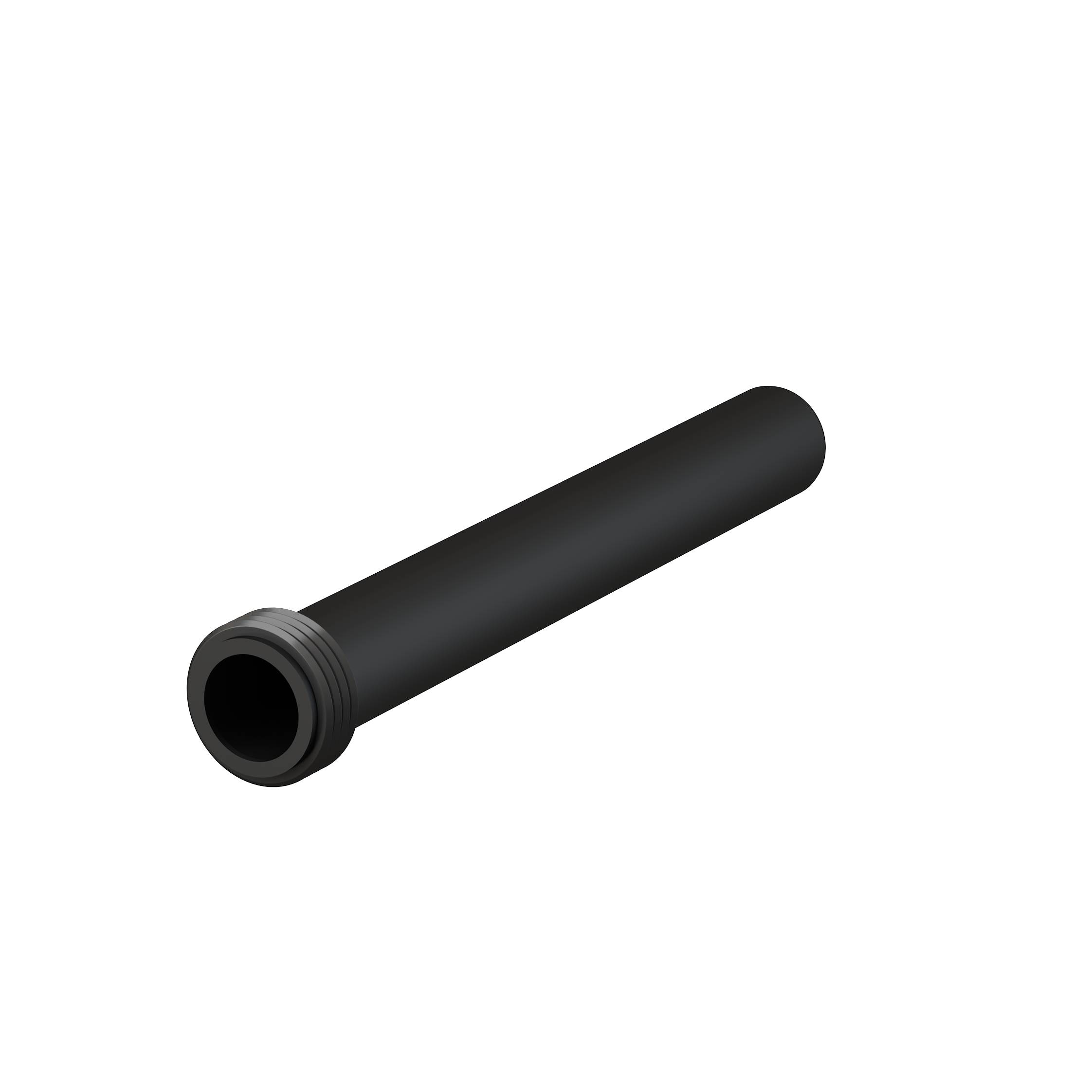 Alcadrain Verlängerungsstück für Wand-WC mit Gummimanschette, Ø 45 mm, Länge 300 mm, PP, schwarz