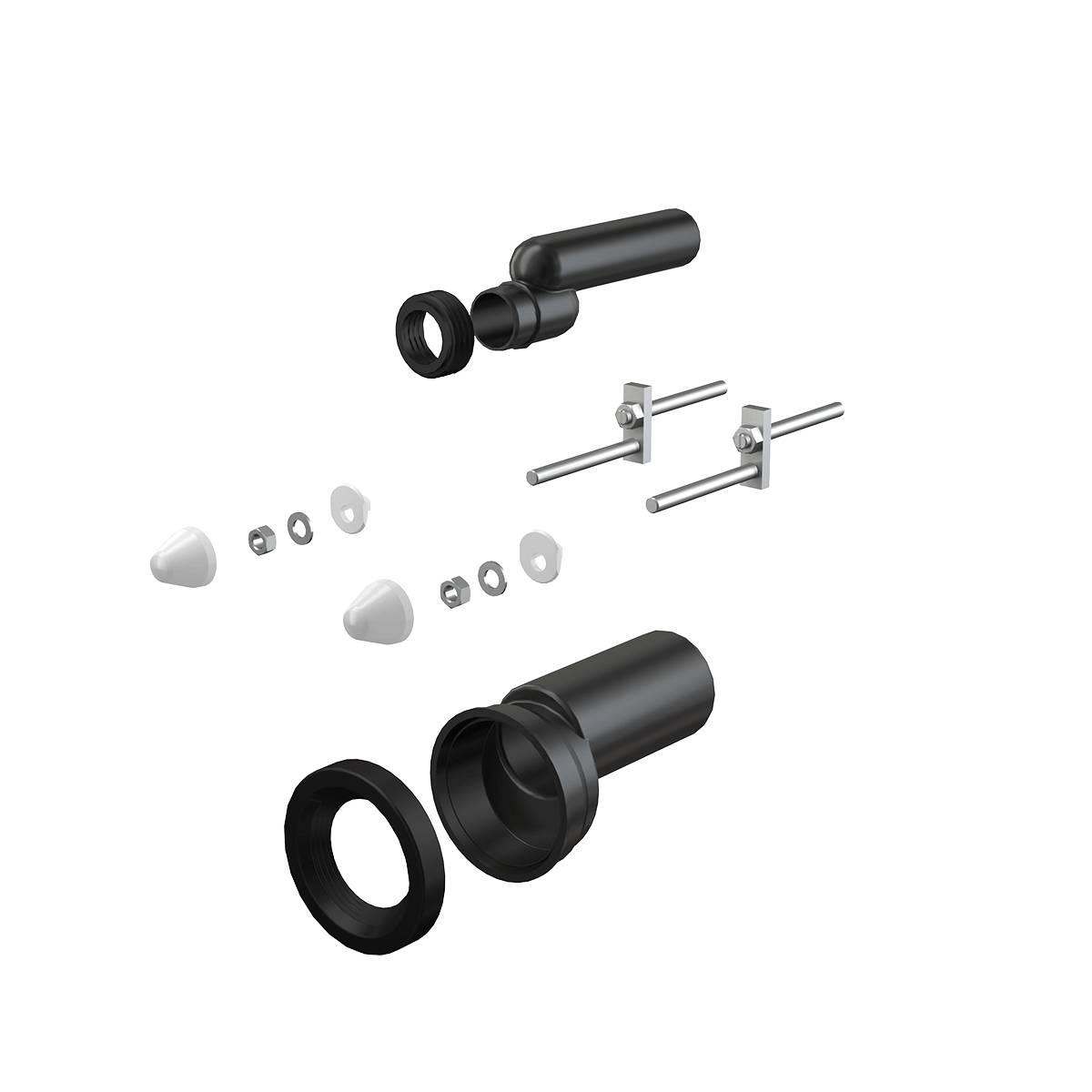 alcadrain WC Zubehör komplett DN90/110, 25 mm, PE, weiß