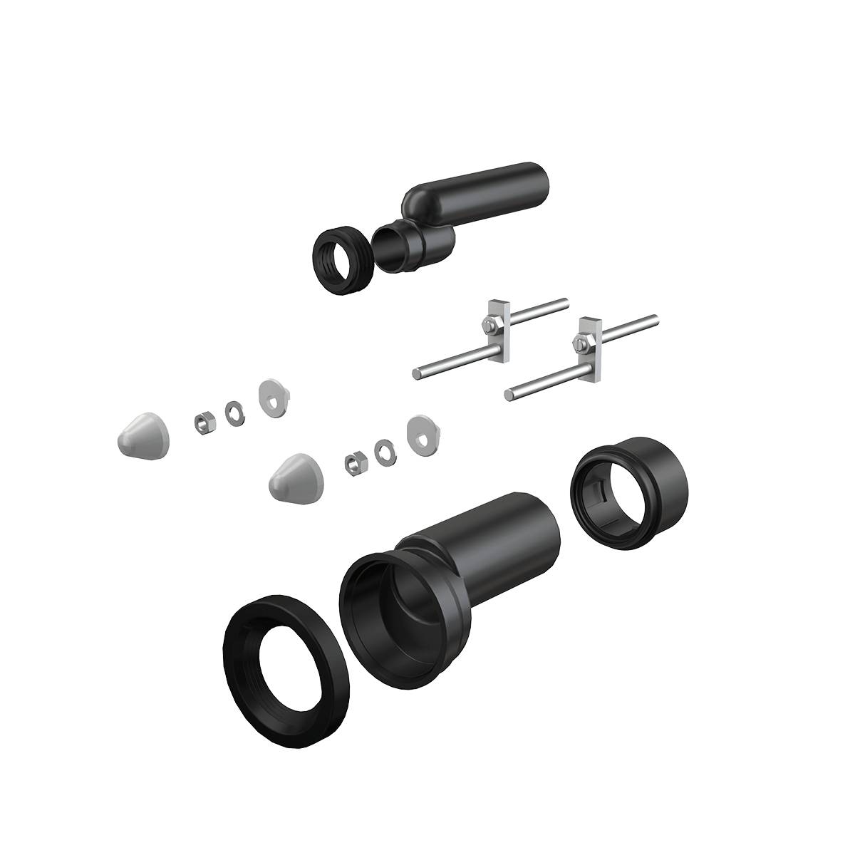 alcadrain WC Zubehör komplett DN110/110, 25 mm, PE, weiß