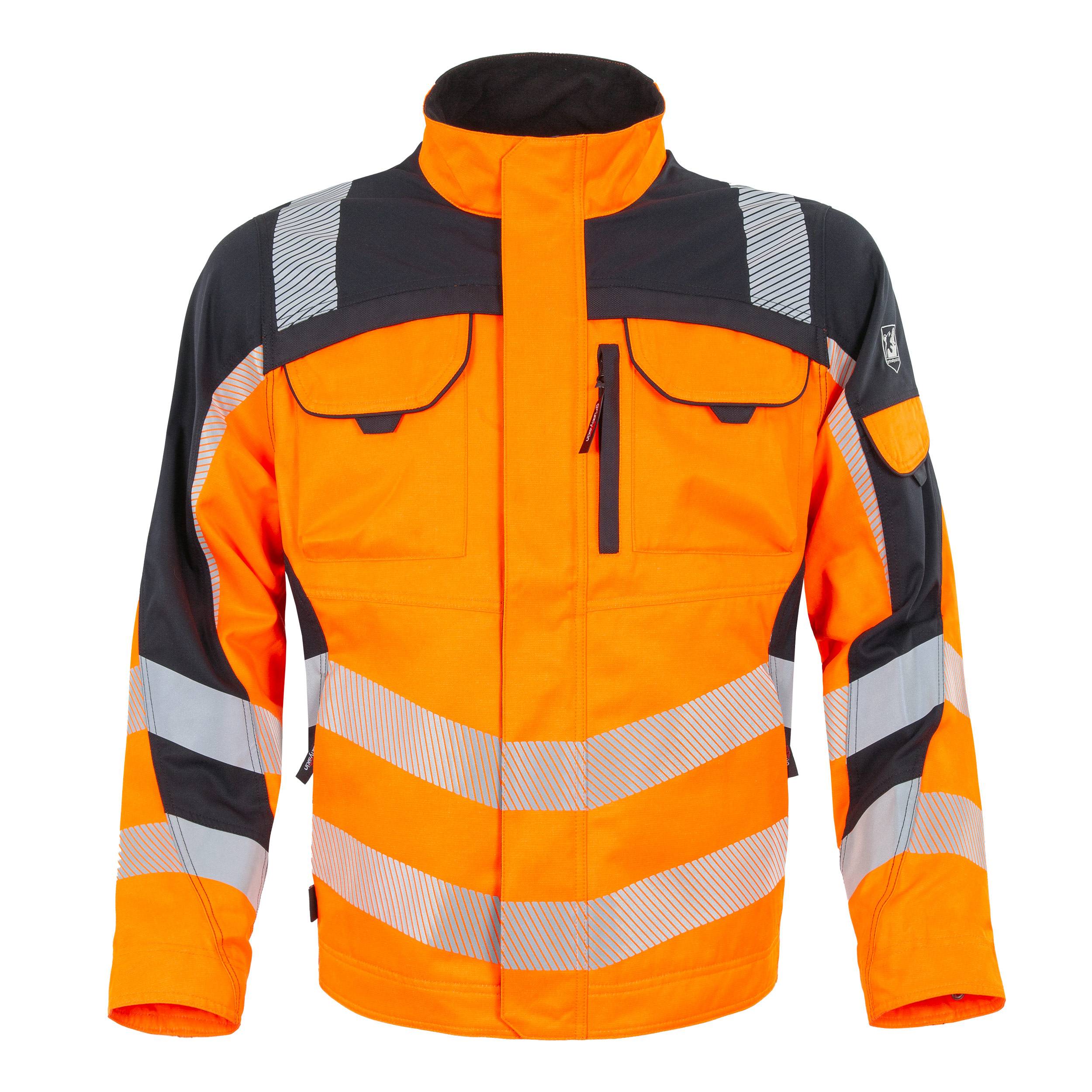 QUALITEX HIGH QUALITY WORKWEAR Bundjacke Warnschutz - warnorange/schwarz - Herren: 4XL Damen: 60