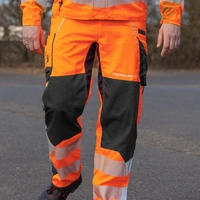 QUALITEX HIGH QUALITY WORKWEAR Latzhose Warnschutz - warnorange/schwarz - Herren: 130 QUALITEX HIGH QUALITY WORKWEAR Latzhose Warnschutz - warnorange/schwarz - Herren: 130