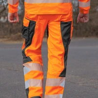 QUALITEX HIGH QUALITY WORKWEAR Latzhose Warnschutz - warnorange/schwarz - Herren: 130 QUALITEX HIGH QUALITY WORKWEAR Latzhose Warnschutz - warnorange/schwarz - Herren: 130