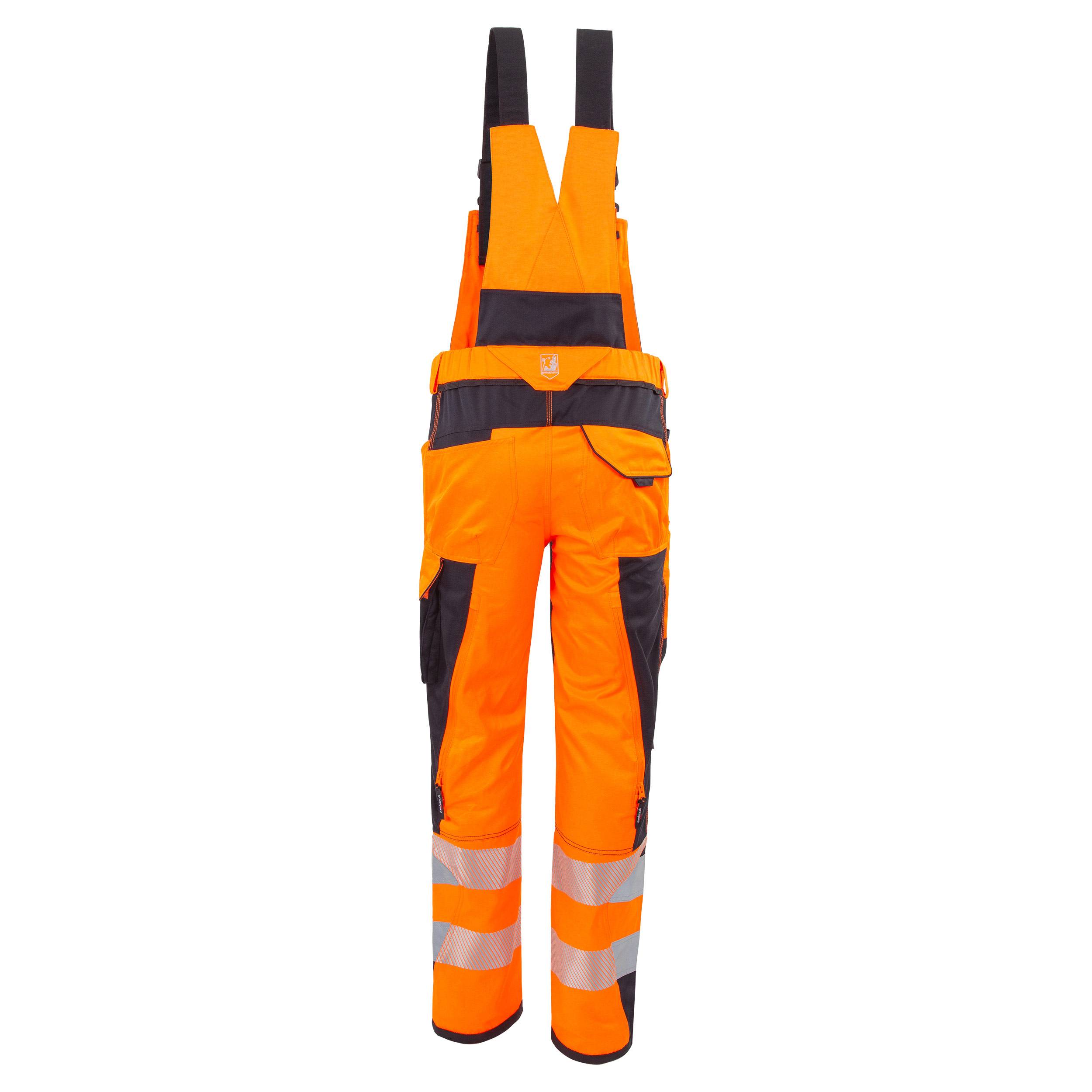 QUALITEX HIGH QUALITY WORKWEAR Latzhose Warnschutz - warnorange/schwarz - Herren: 22