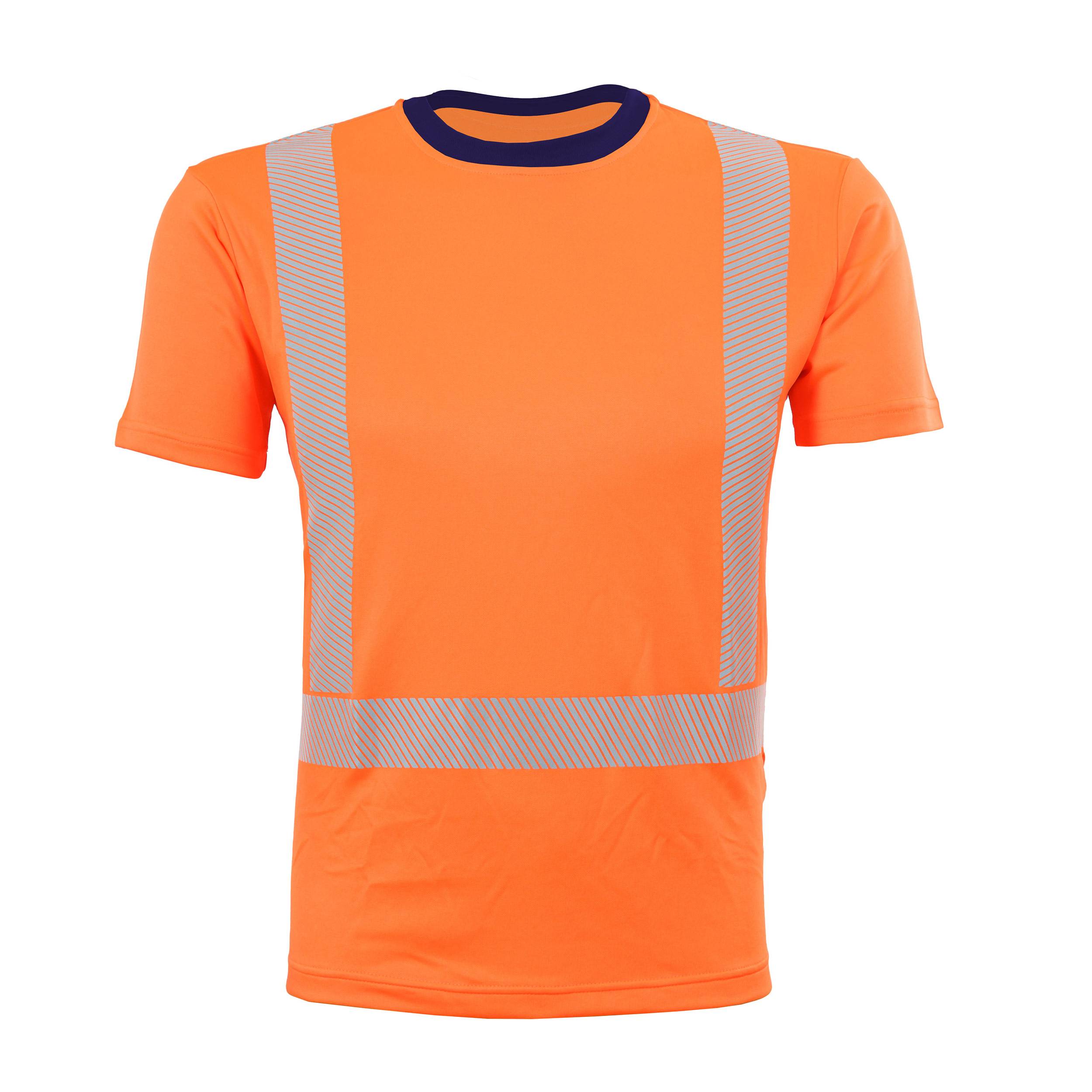 QUALITEX HIGH QUALITY WORKWEAR T-Shirt Allround Warnschutz - warnorange/marine - Herren: M