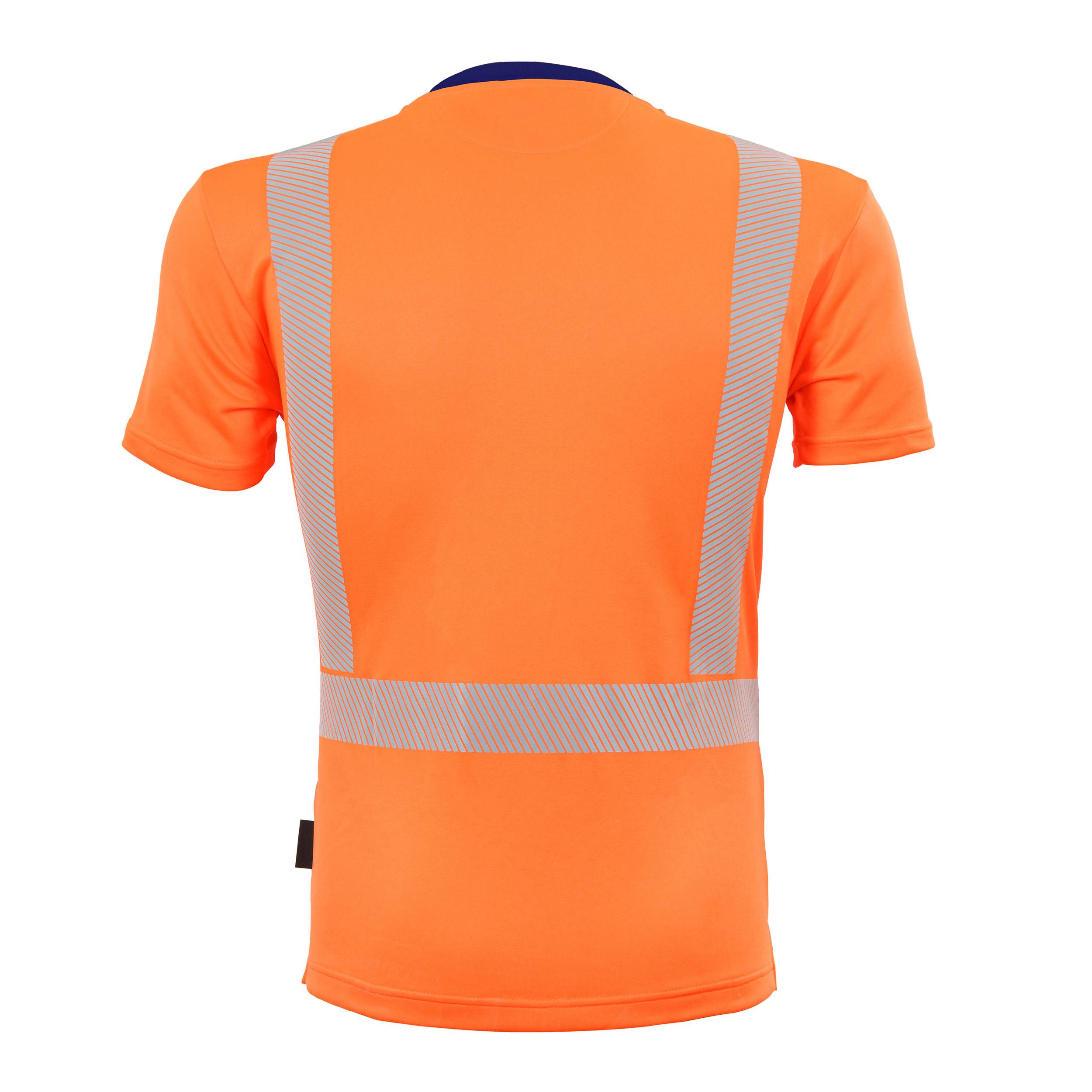 QUALITEX HIGH QUALITY WORKWEAR T-Shirt Allround Warnschutz - warnorange/marine - Herren: XXL