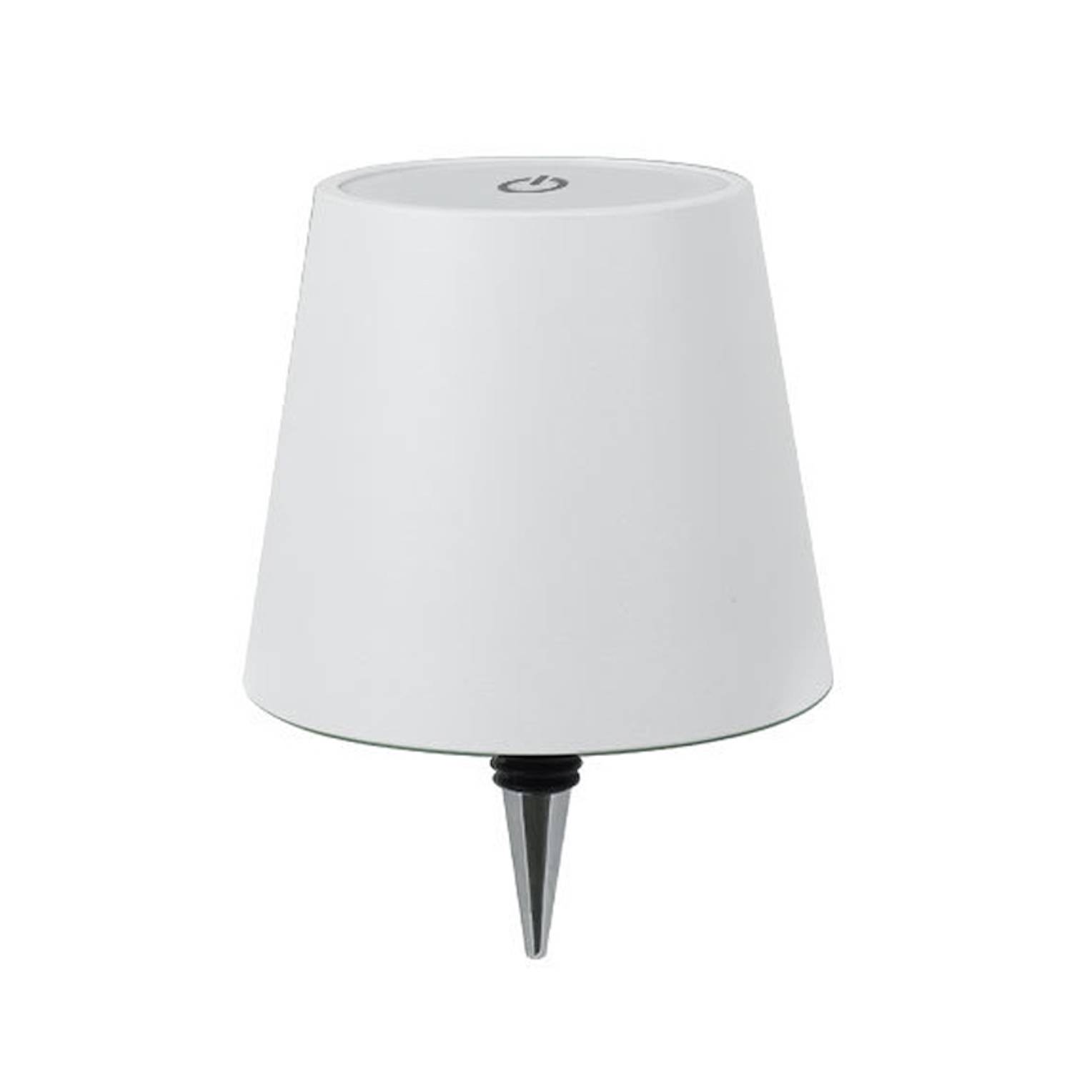 LED Tischlampe Flaschenaufsatz USB-C dimmbar 3-fach Lichtfarbe Aluminium Weiß/