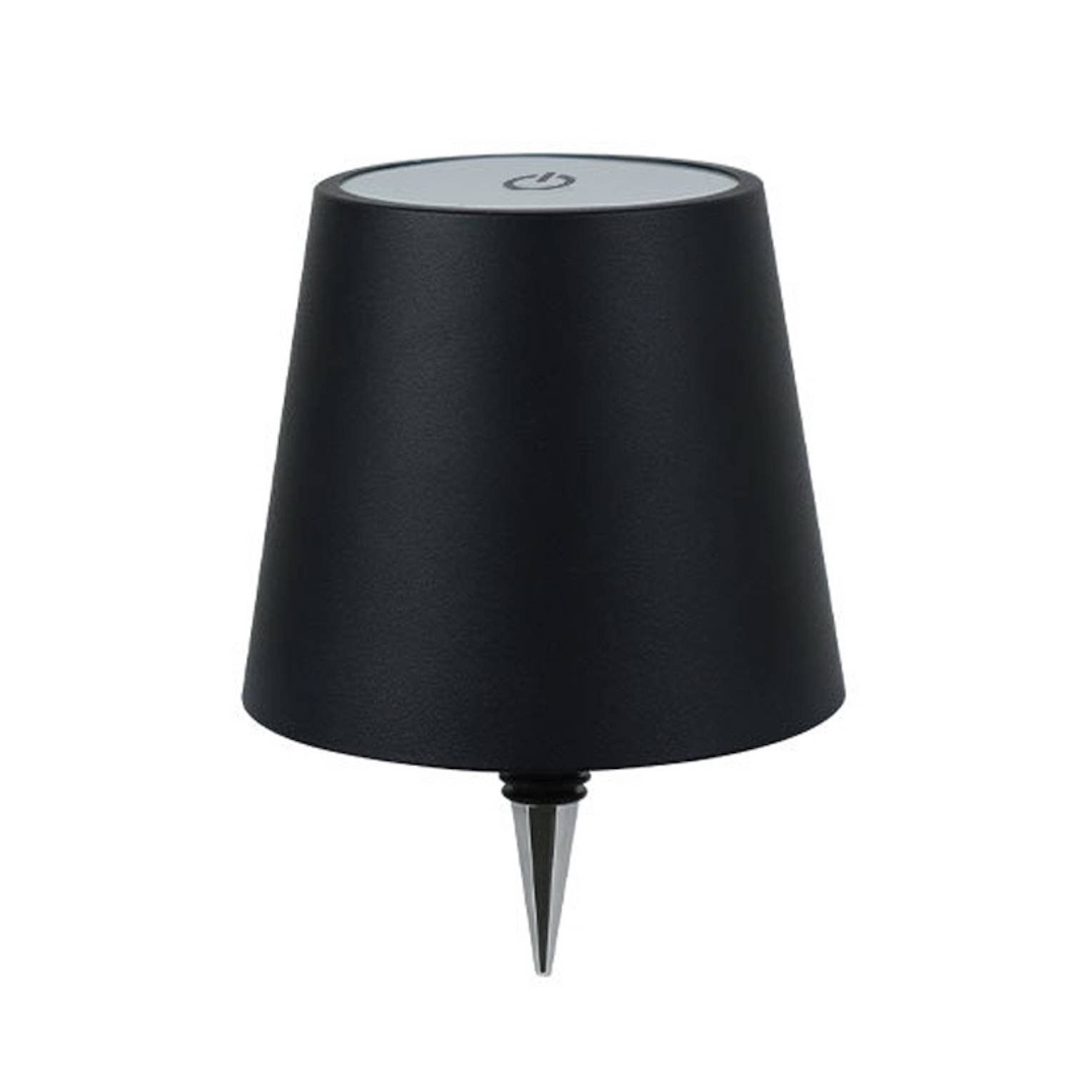 LED Tischlampe Flaschenaufsatz USB-C dimmbar 3-fach Lichtfarbe Aluminium Schwarz/