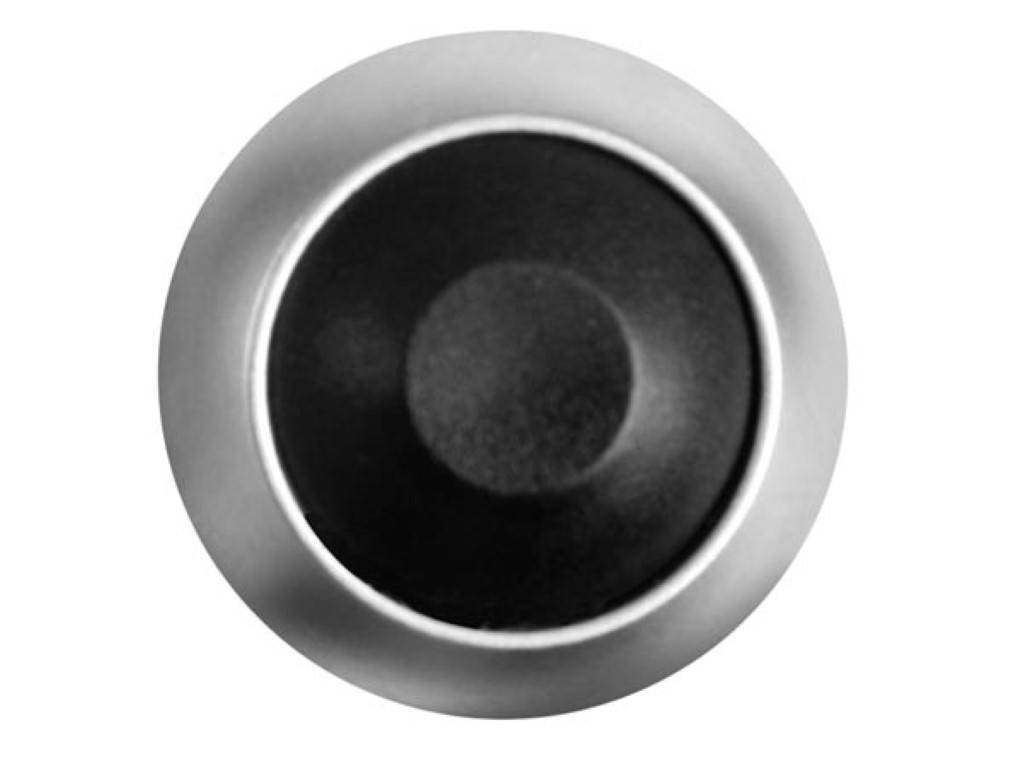 MINI-DRUCKTASTER - RUND - METALL - SCHWARZE SCHUTZKAPPE - 1P SPST AUS-(EIN)