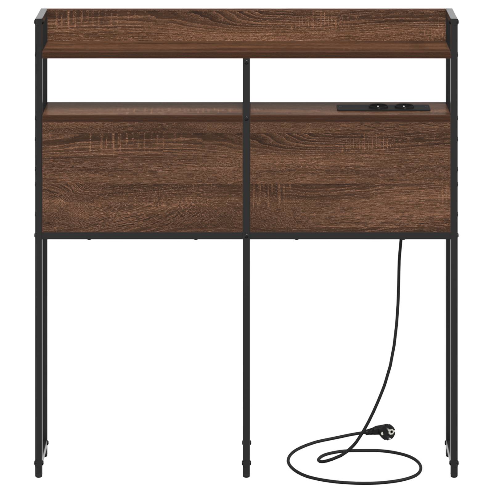 vidaXL Stauraum-Kopfteil Braun Eiche 100 cm Holzwerkstoff
