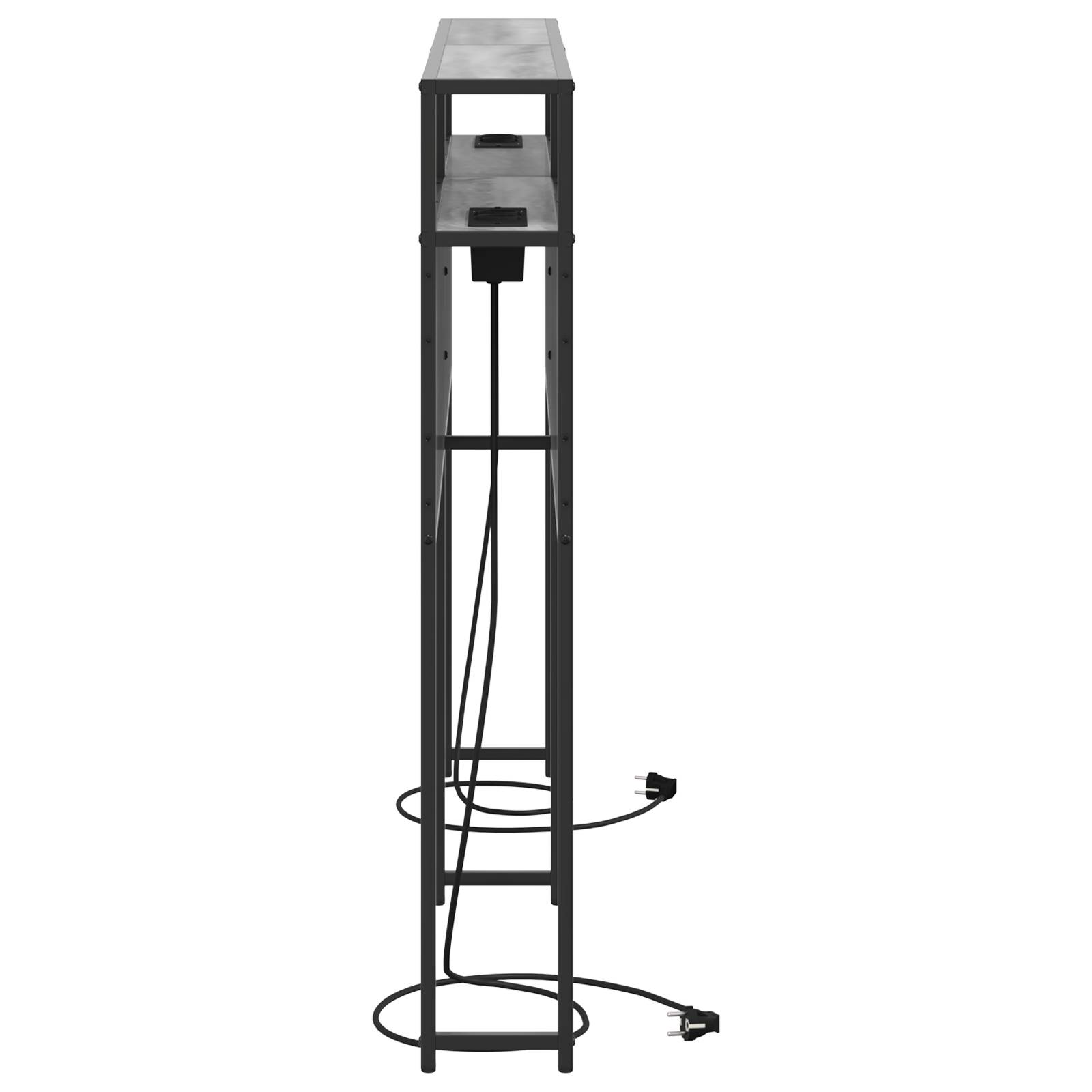 vidaXL Stauraum-Kopfteil mit Kopfteil mit Speicher Grau sonoma 135 cm Holzwerkstoff