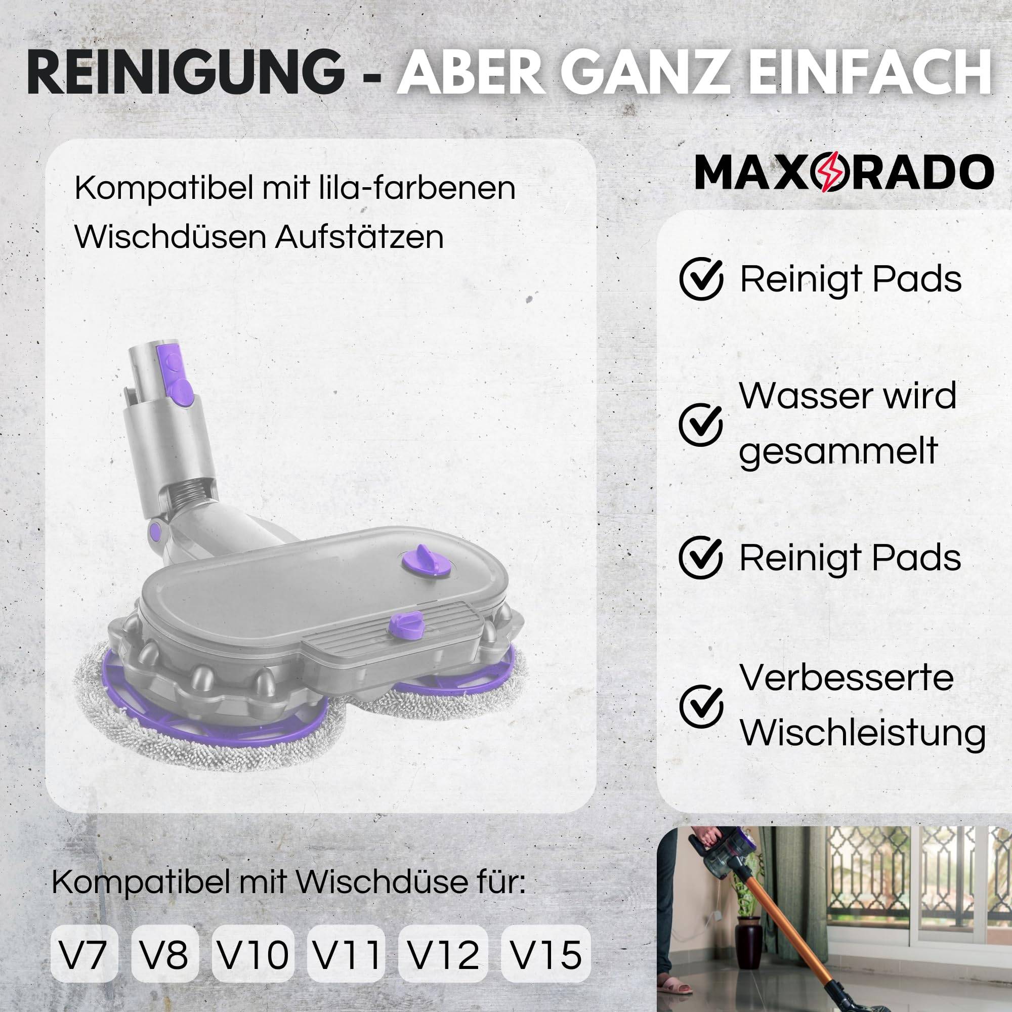 Eimer für Wischaufsatz Staubsaugerdüse Staubsauger kompatibel mit Dyson kompatibel mit Italdos VHBW DrRobor Wisch Mob Aufsatz