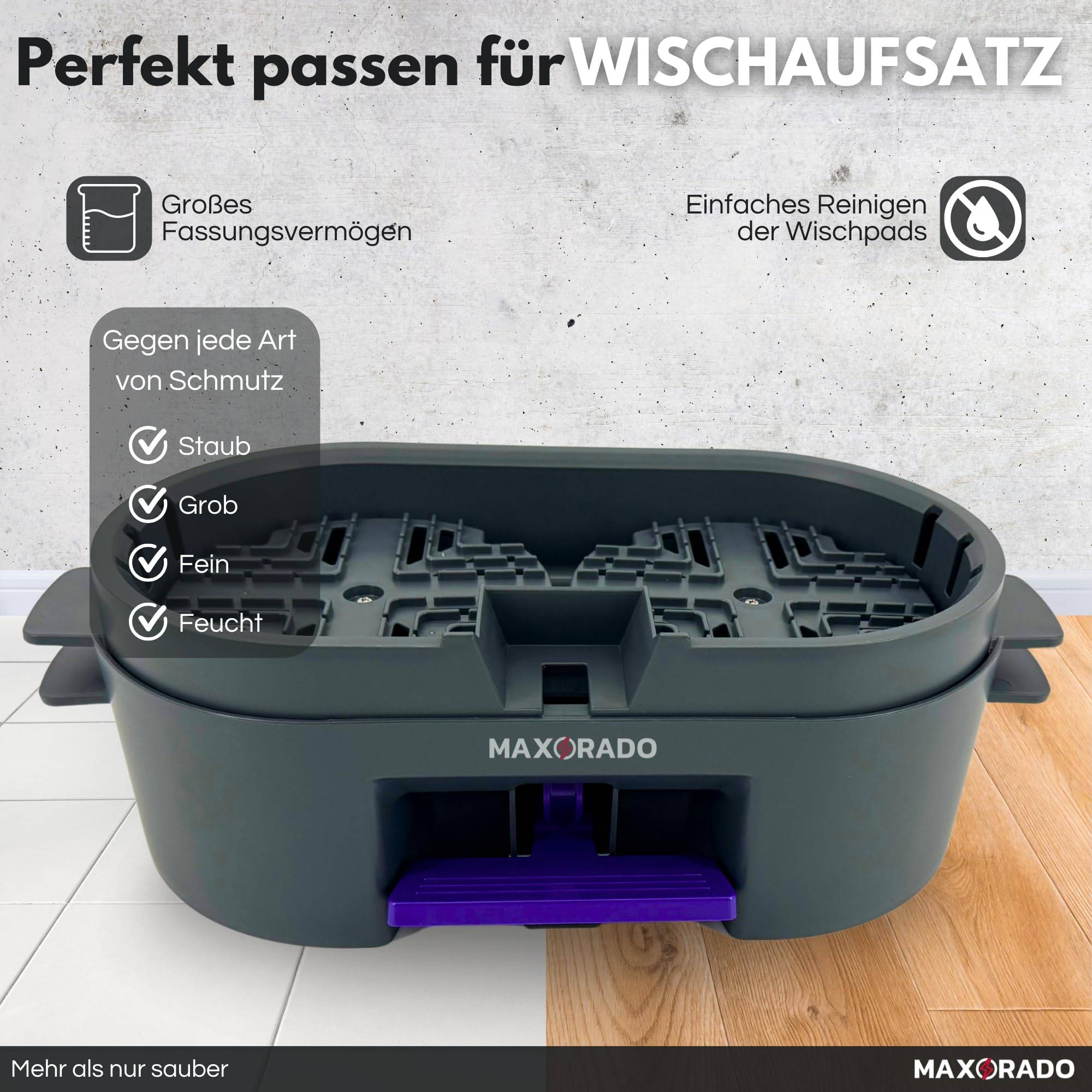 Eimer für Wischaufsatz Staubsaugerdüse Staubsauger kompatibel mit Dyson kompatibel mit Italdos VHBW DrRobor Wisch Mob Aufsatz