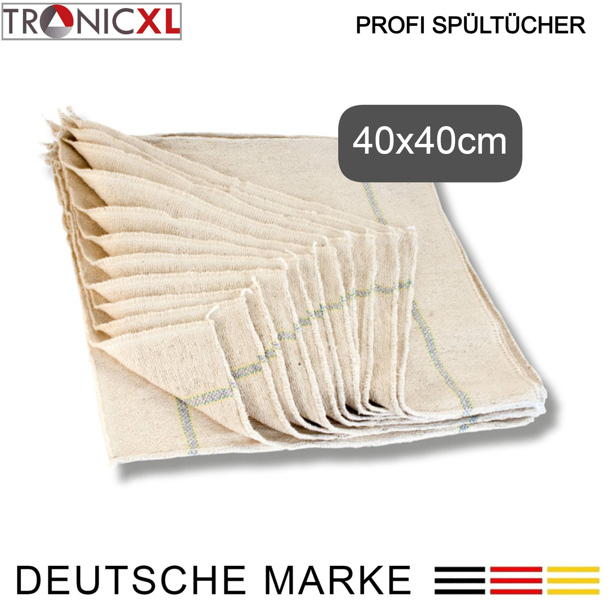 24 Stück Gastro Profi Spültuch Spültücher 40 x 40 Schwamm Tuch Tücher Spülen Putzen Reinigung Küche langlebig robust