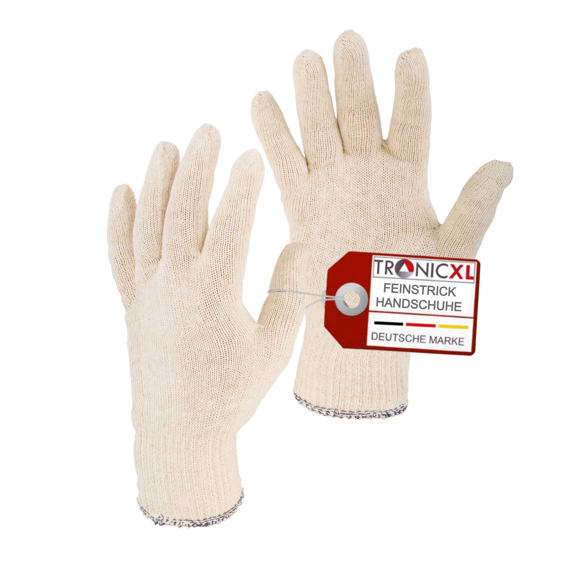 12 Paar Dünne Feinstrick Arbeitshandschuhe Mechanikerhandschuhe Montagehandschuhe Stoffhandschuhe Feinstrickhandschuhe