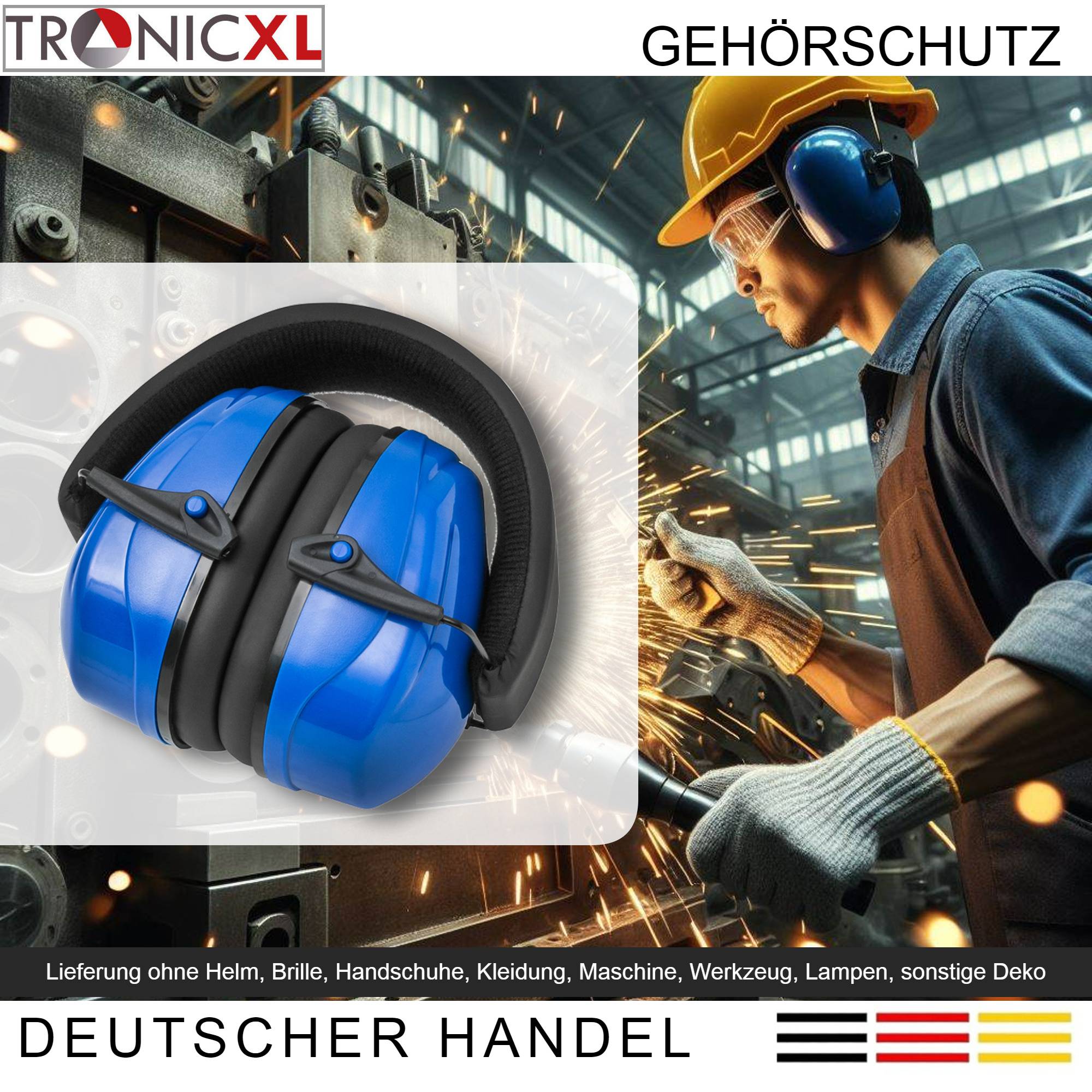 Industrie Gehörschutz EN 352-1:2002 Bügelgehörschutz Kapselgehörschutz Bügel Gehörschutzkapsel Arbeitsschutz Industrie