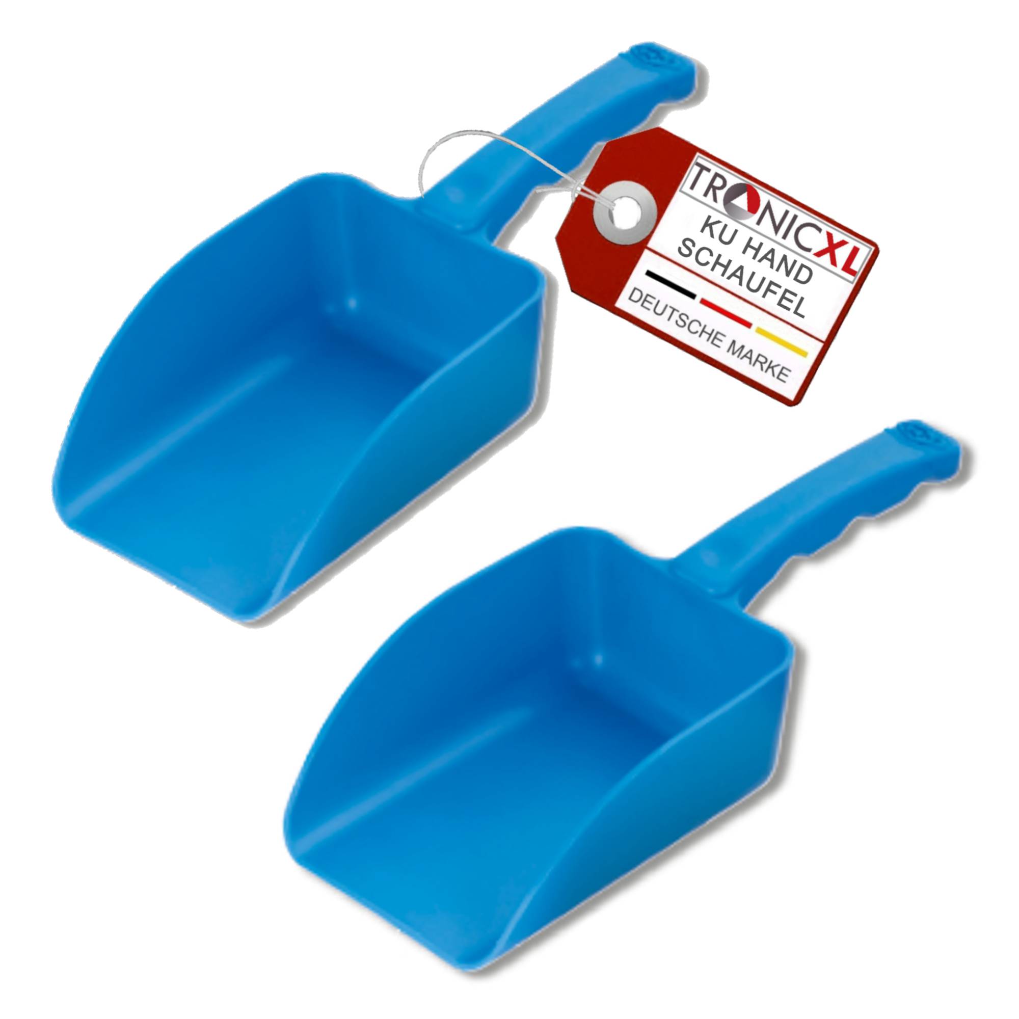 2x 750ml Schaufel BLAU Handschaufel Polypropylen hitzebeständig Küche Gastronomie lebensmittelecht spülmaschinenfest