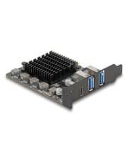 Delock PCI Express x4 Karte zu 1 x USB Type-C+ 2 Typ-A Low Profile
