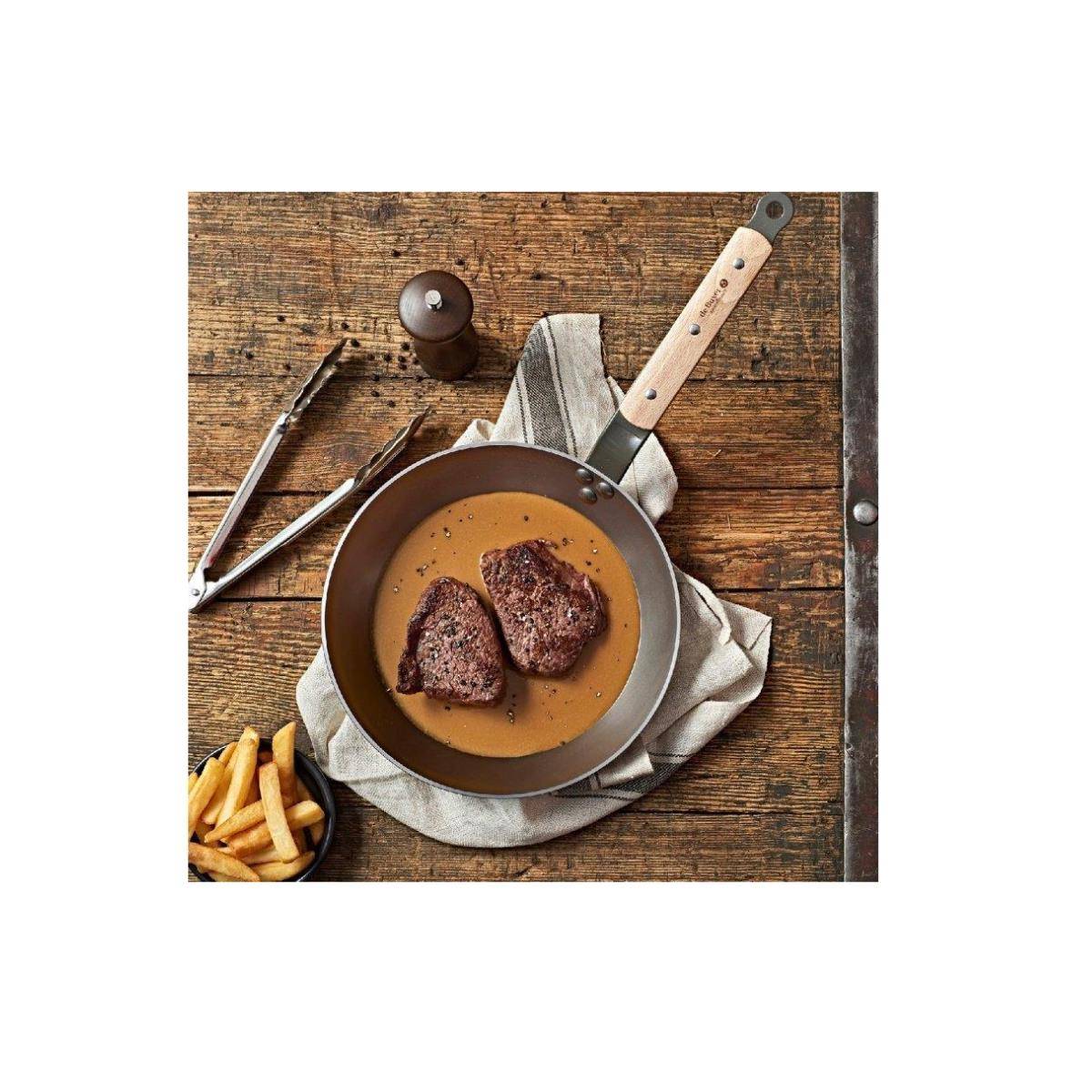 de Buyer Mineral B Runde Bratpfanne Mineral B Bois, 26cm