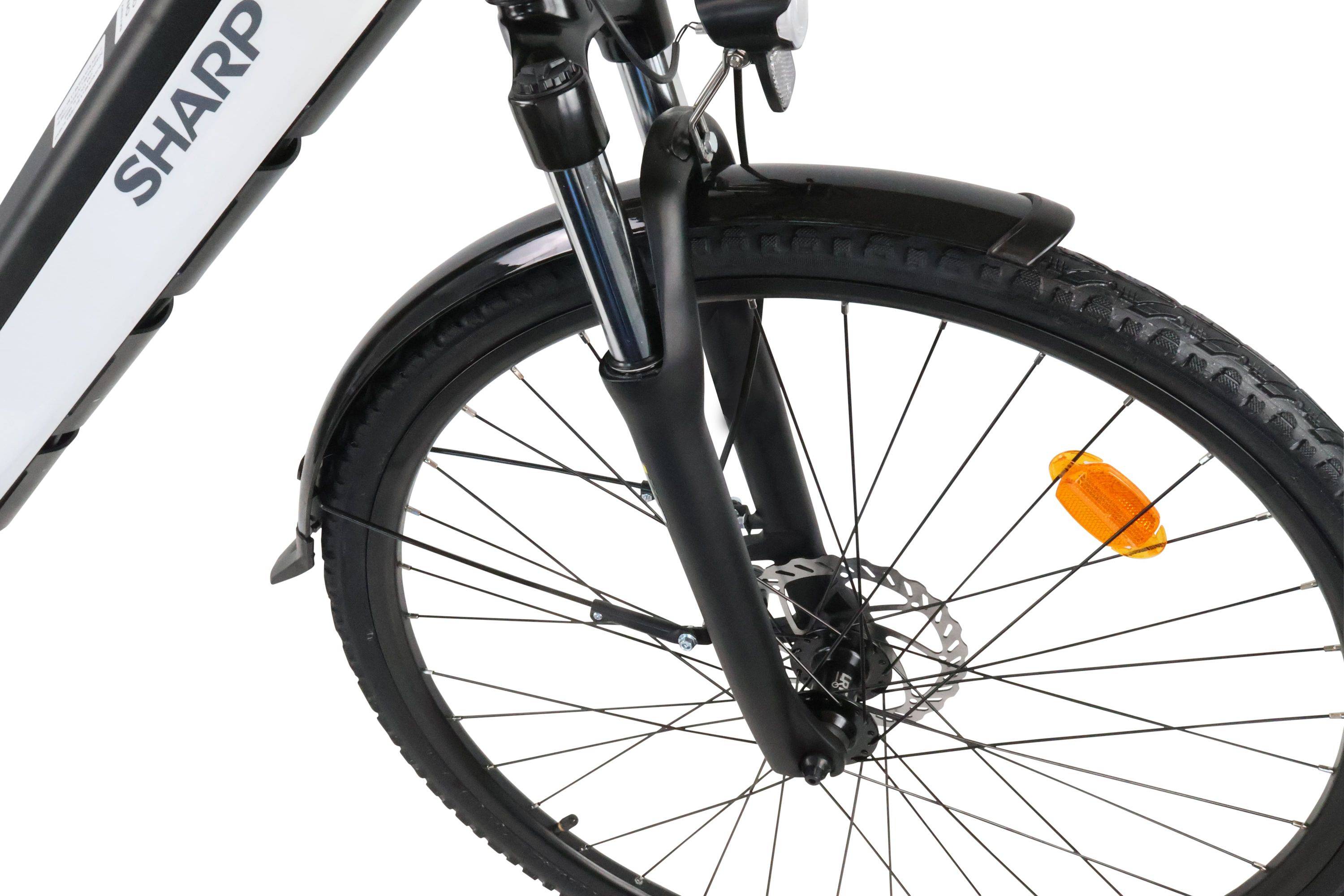 SHARP ED05EW - City e-Bike für Damen - 28 Zoll Tiefeinsteiger (250W, 7-Gang Shimano, 80km Reichweite,