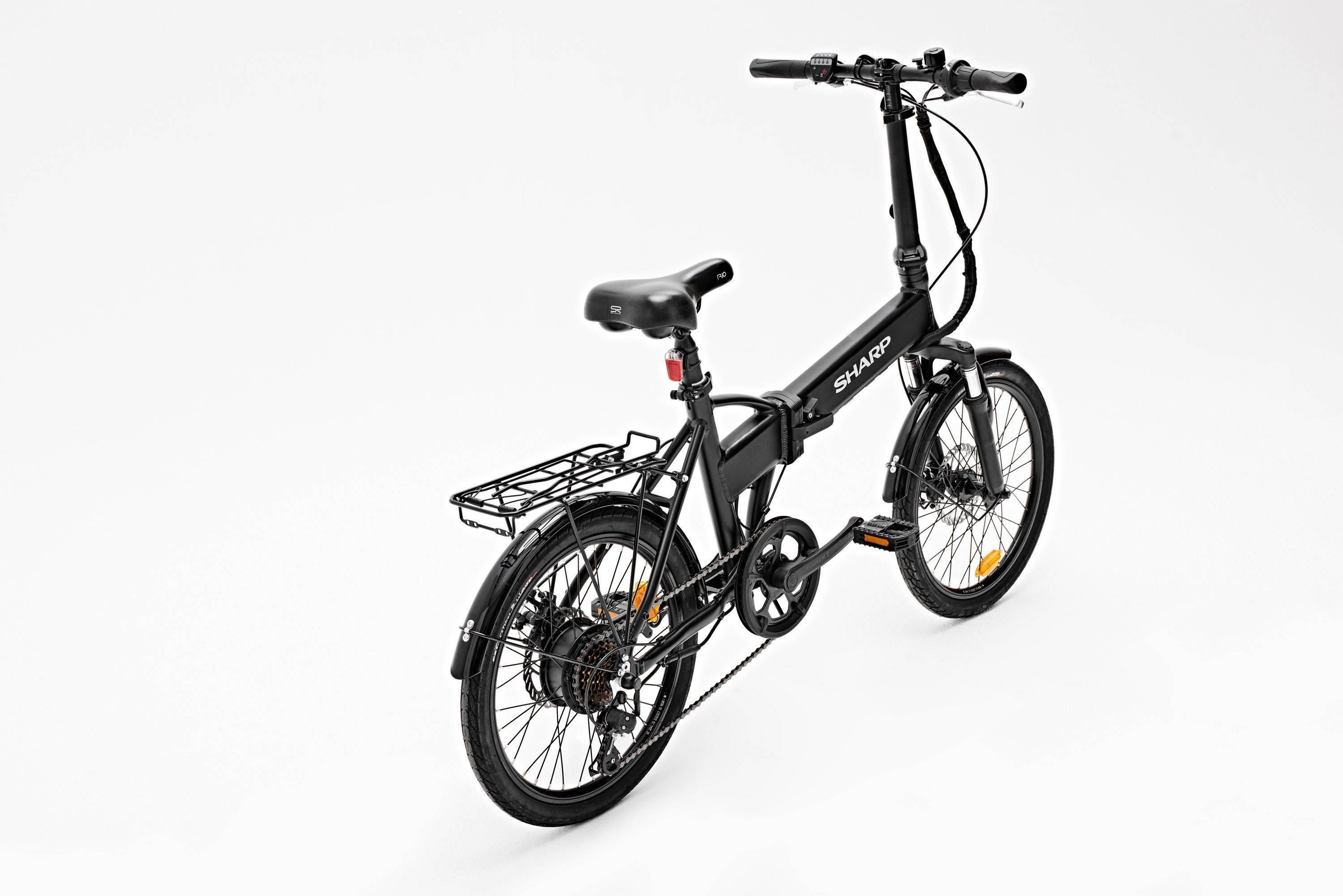 Sharp FD03EB elektro-Klapprad 20 Zoll – 250W, Shimano 6-Gang, Akku 7,5Ah, Federung, LED-Display