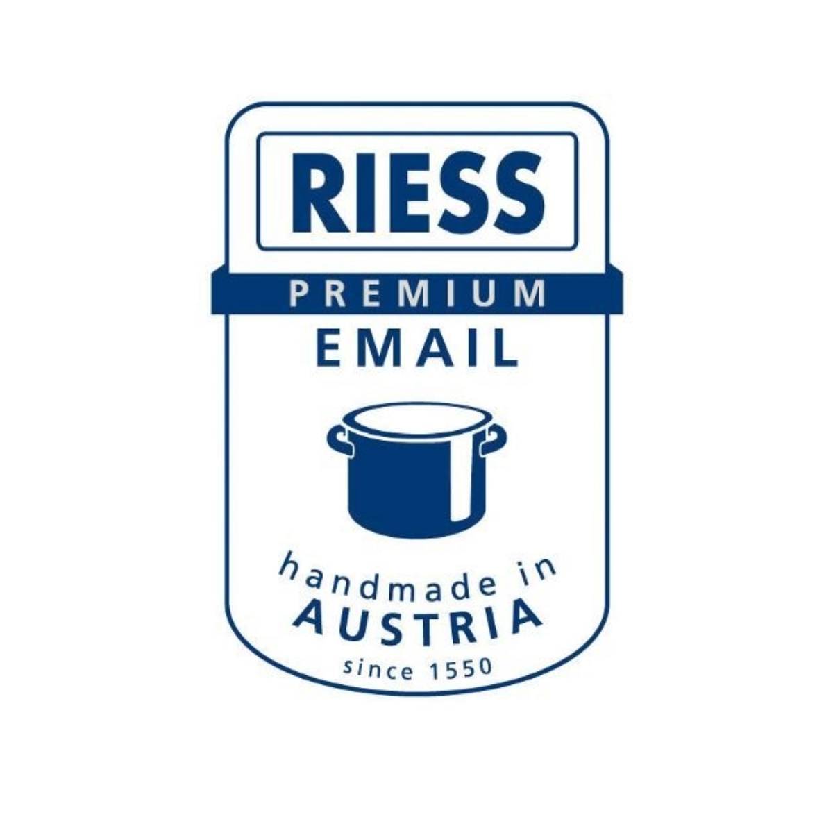 Riess Oma's Poêle à frire 29/18cm avec 2 poignées Rôtir/cuire Noir Émail